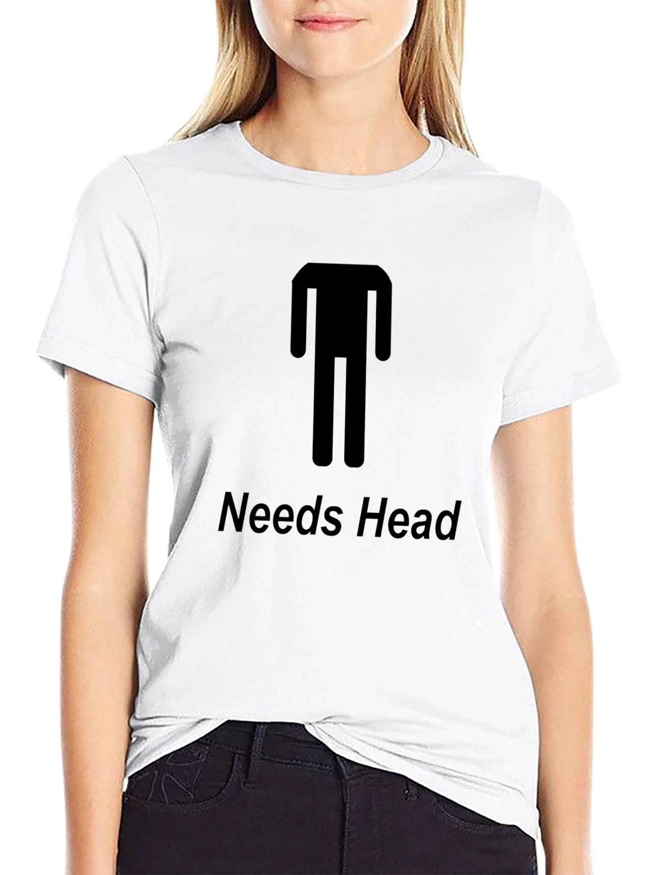 Black Needs Head Funny Graphic T-Shirt - Unisex Tee view 9