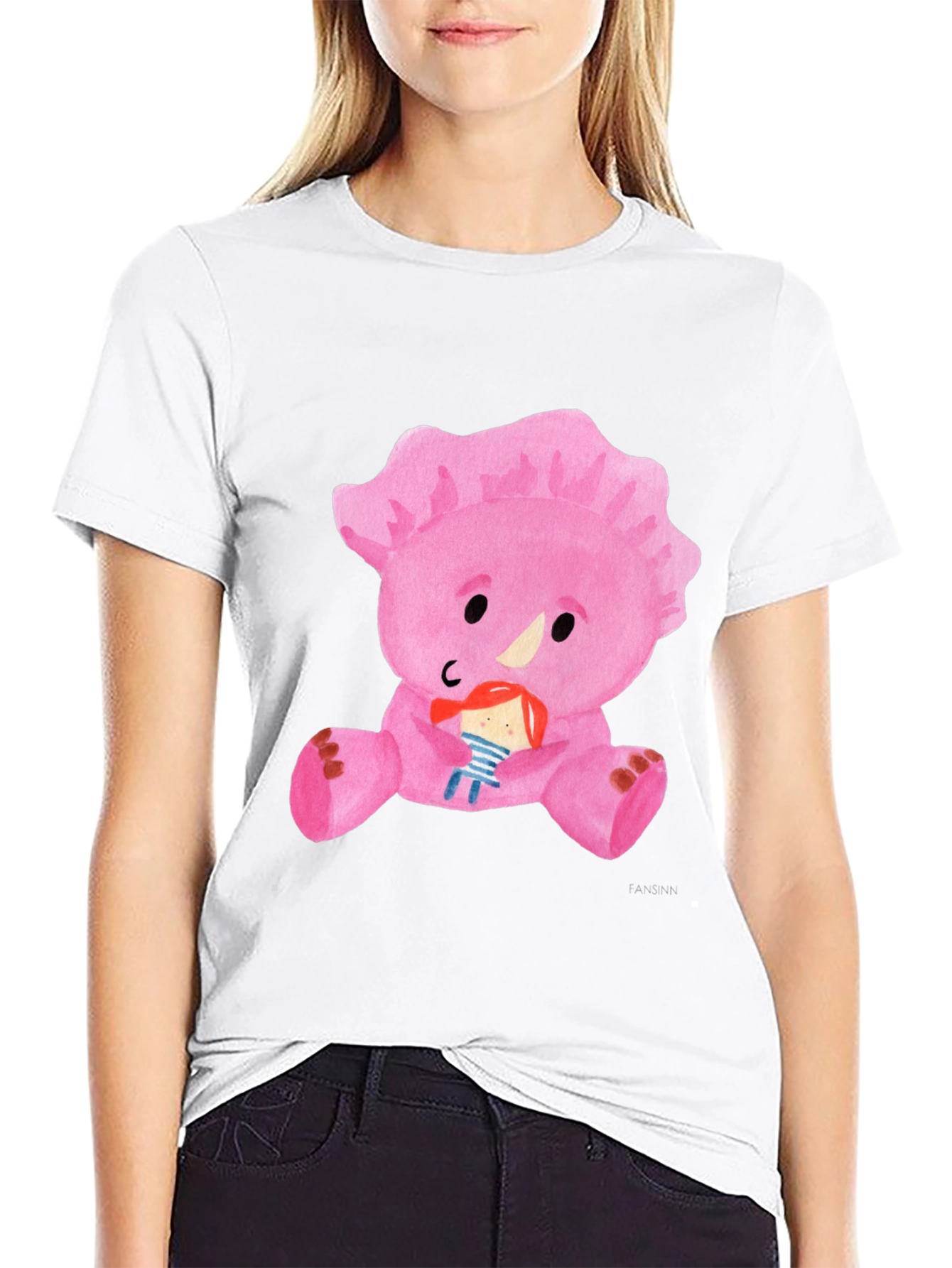 Black Pink Dinosaur T-Shirt view 9