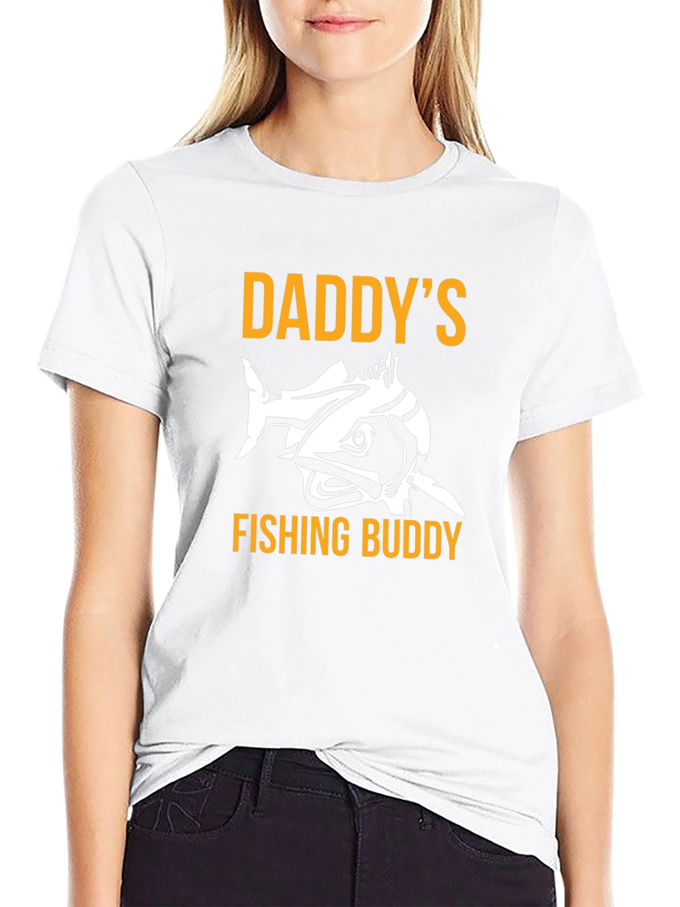 Black Daddy's Fishing Buddy T-Shirt view 9