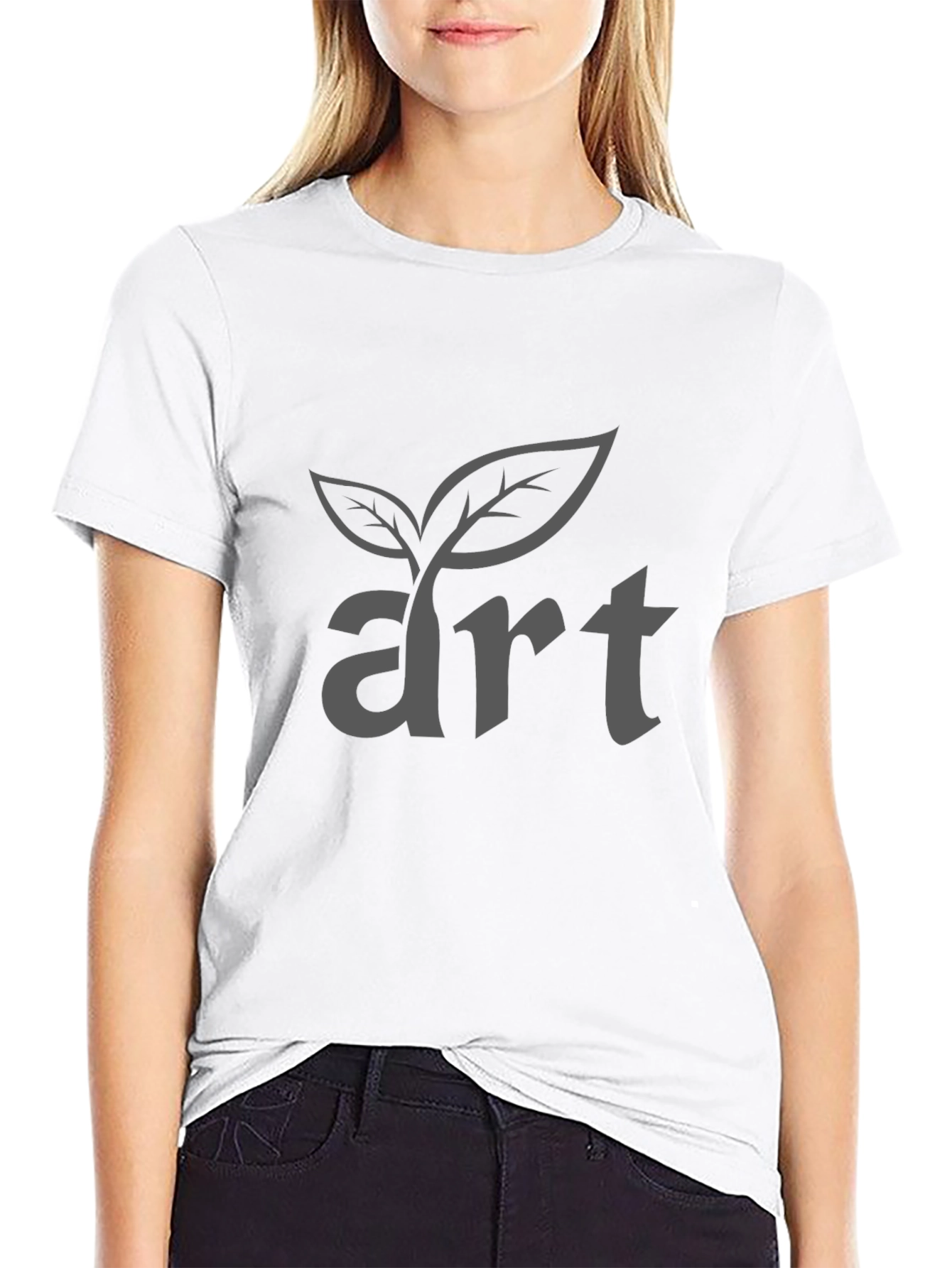 Black Nature Art T-Shirt - Eco-Friendly Design view 9