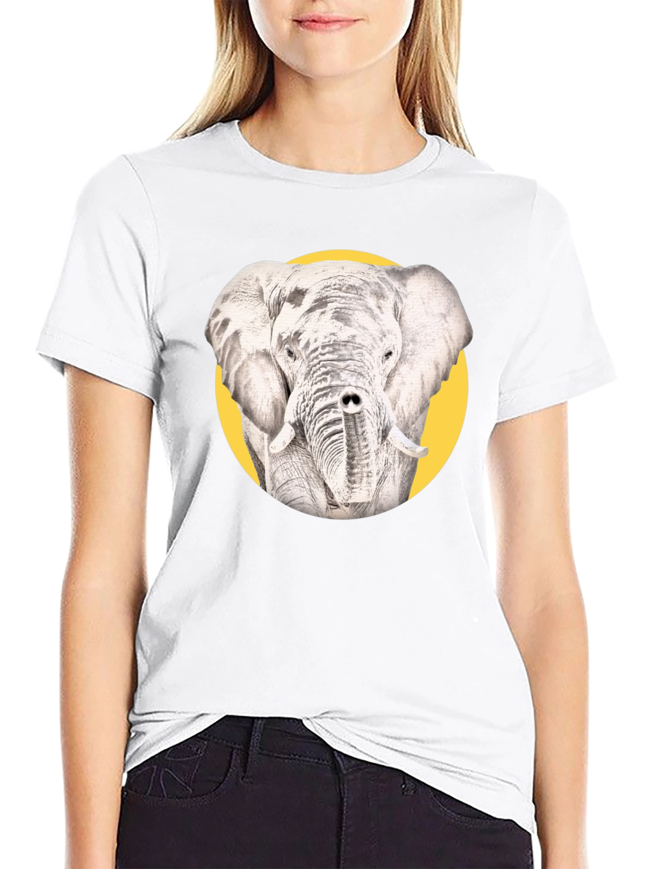 Black Elephant Graphic T-Shirt - Unique Design view 9