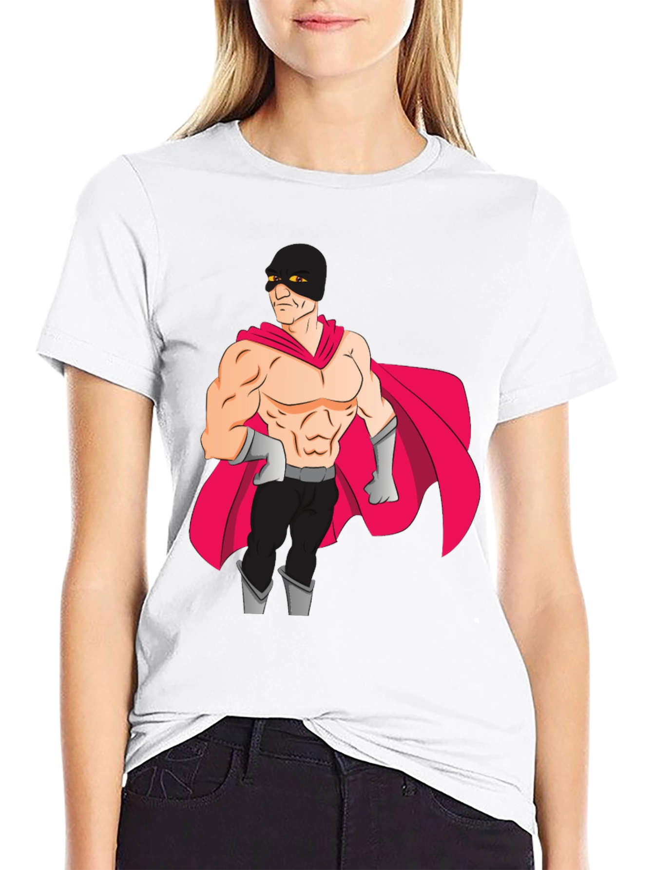Black Superhero Graphic Black T-Shirt view 9