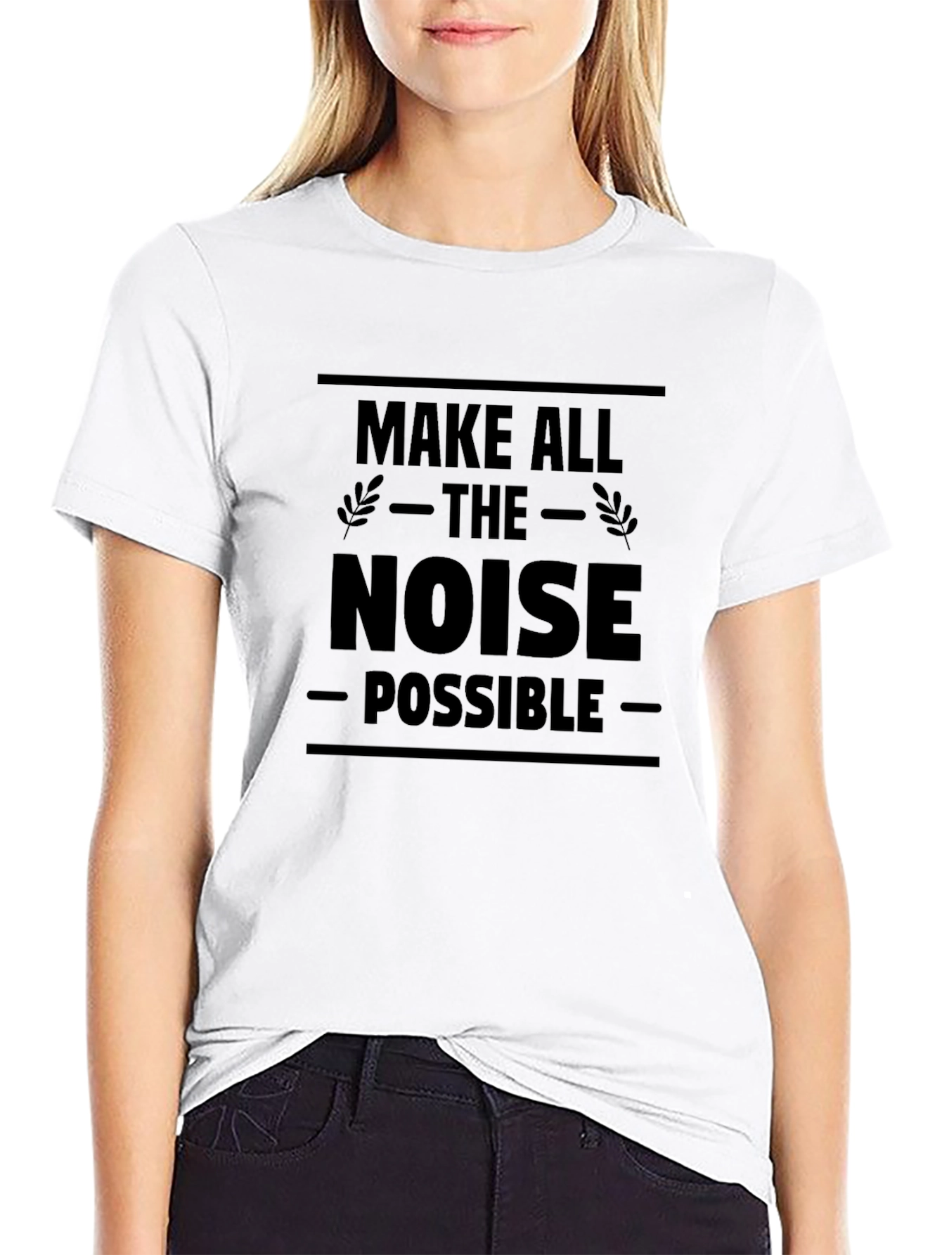 Black Make All The Noise Possible Black T-Shirt view 9