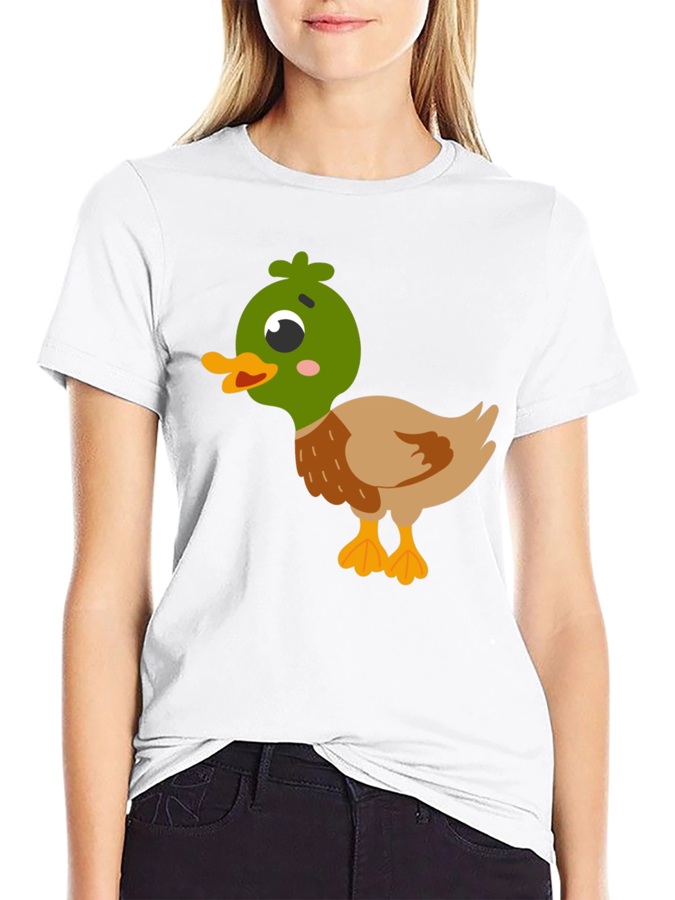 Black Duck Graphic T-Shirt - Cute Cartoon Tee view 9