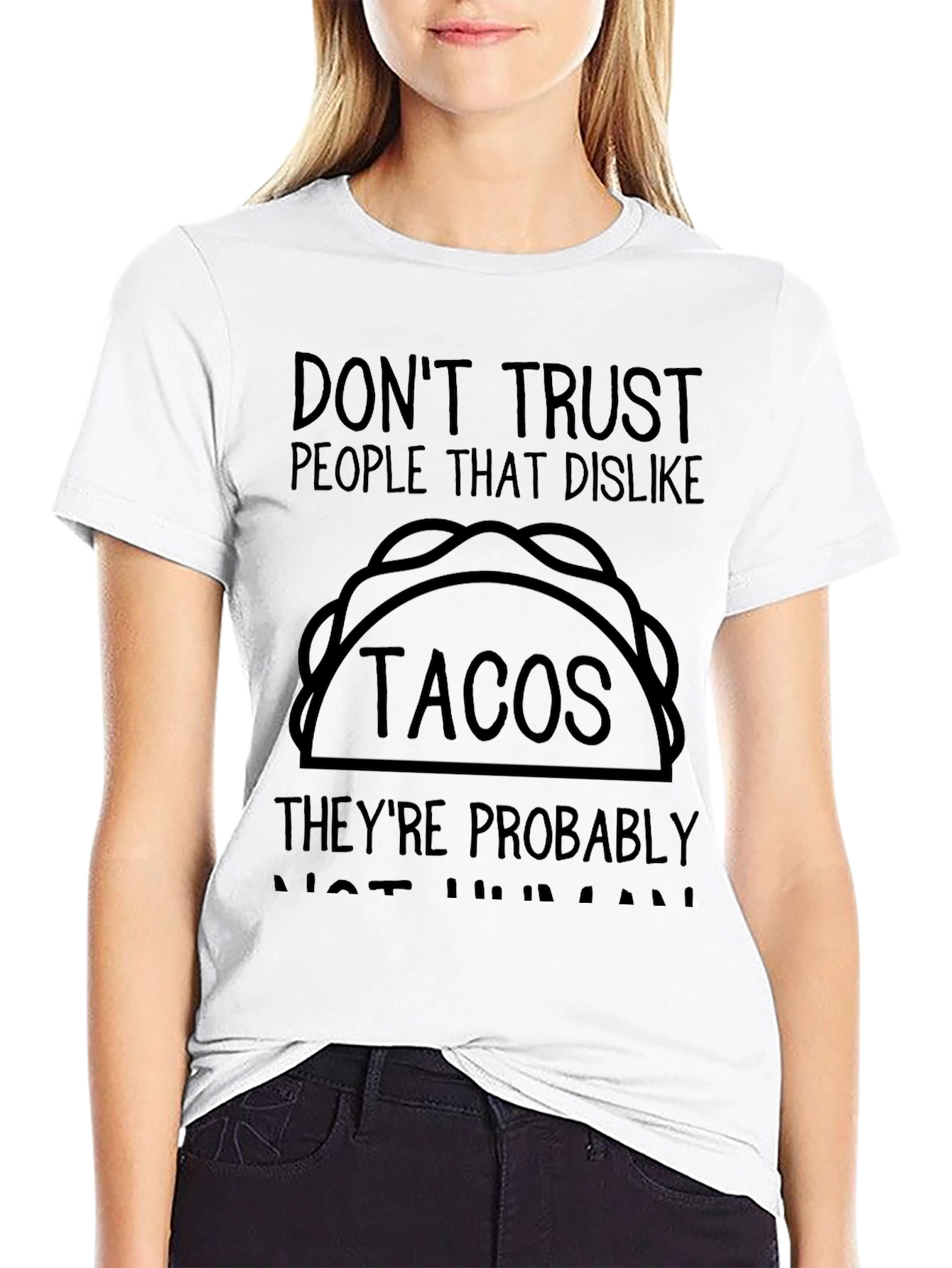 Black Don't Trust Taco Dislikers Graphic Tee view 9
