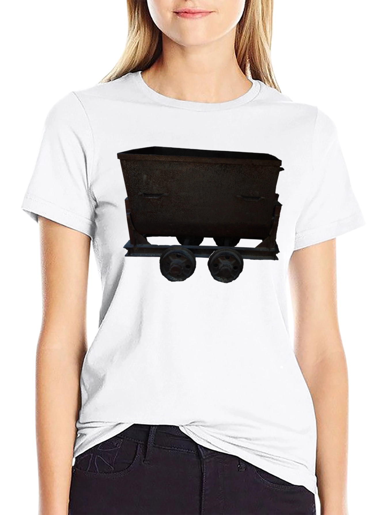Black Mining Cart Graphic Tee - Dark view 9