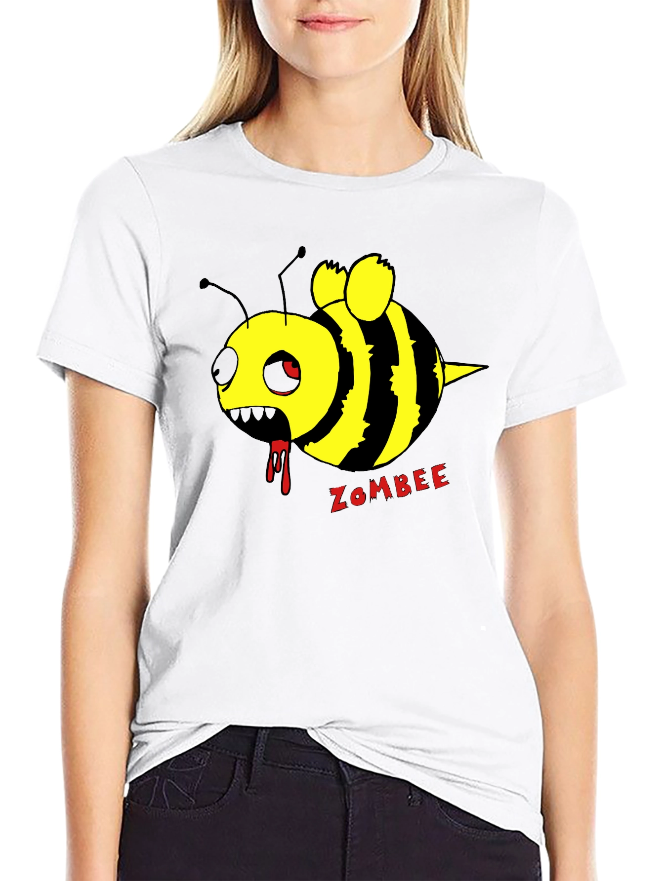 Black Zombee Graphic T-Shirt - Black Cotton Tee view 9