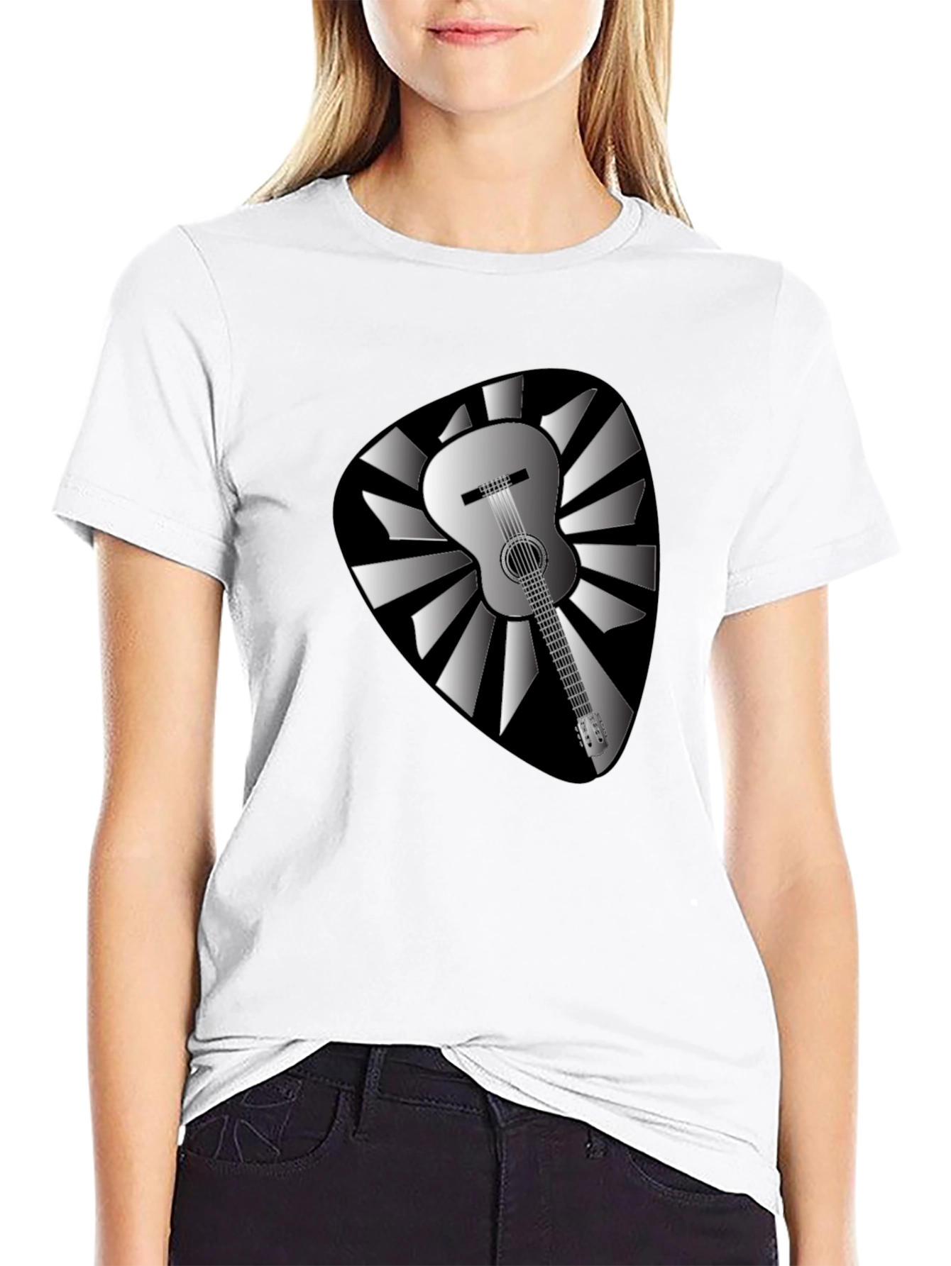 Black Guitar Burst Graphic T-Shirt view 9