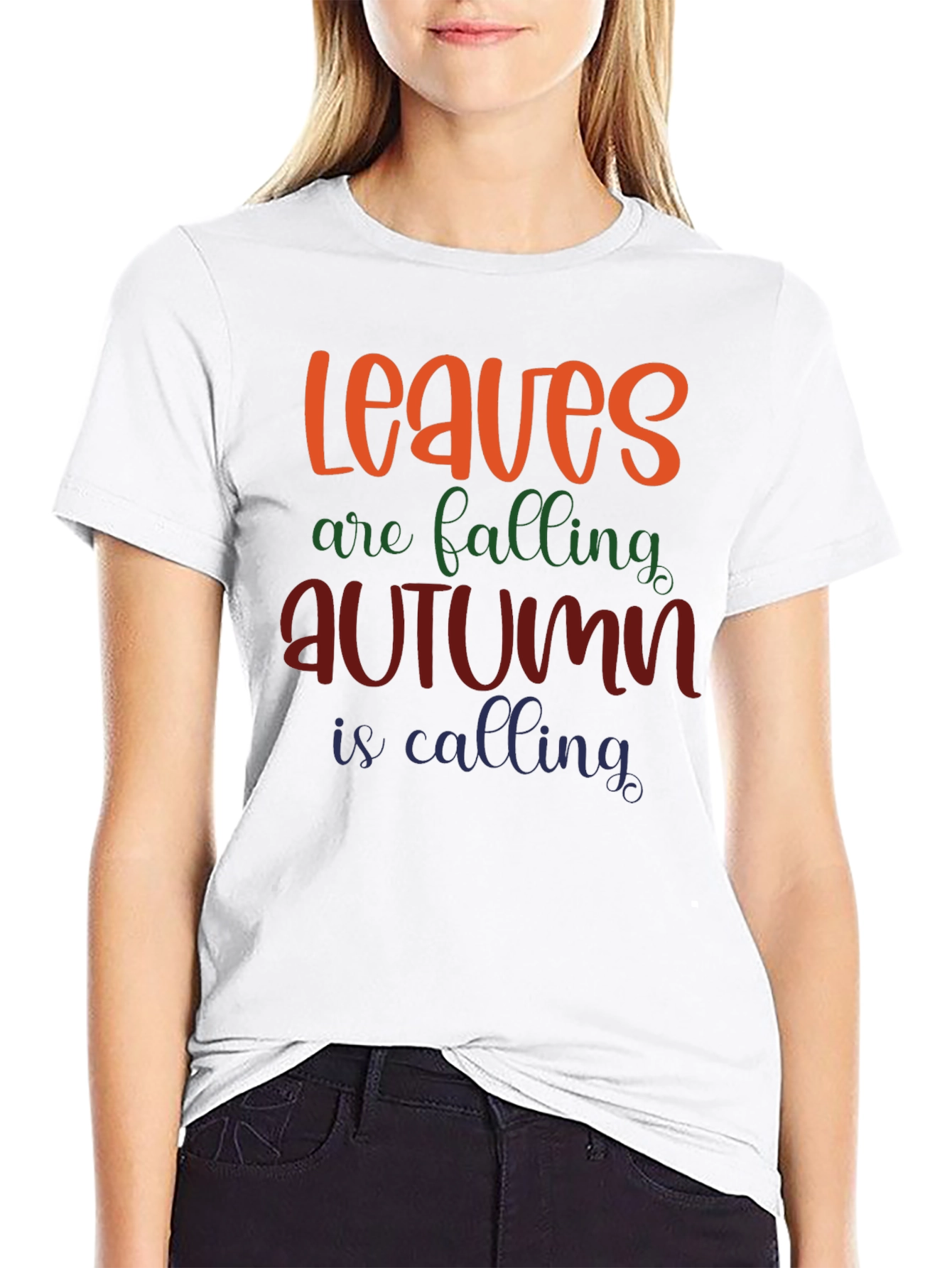 Black Autumn Leaves T-Shirt view 9