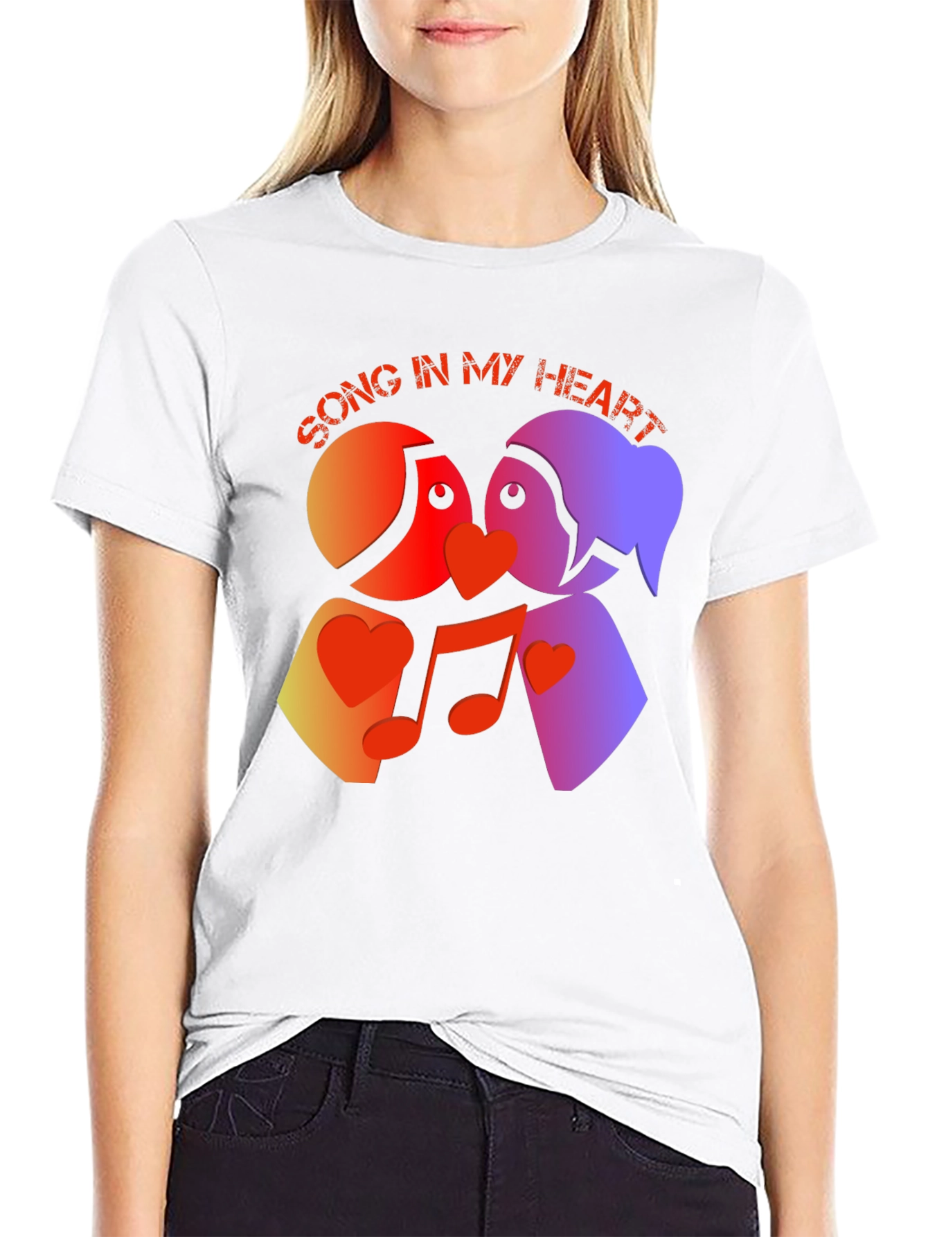Black Song in My Heart Graphic Tee - Trendy Music Lover Shirt view 9