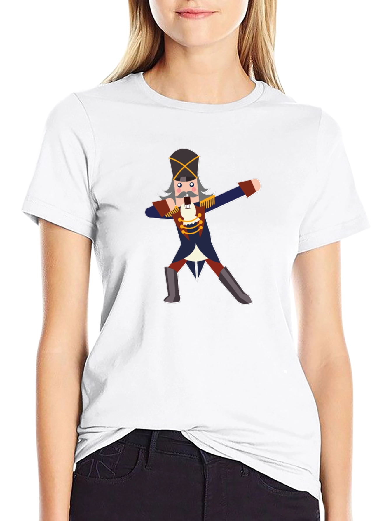 Black Nutcracker Dabbing Graphic T-Shirt view 9