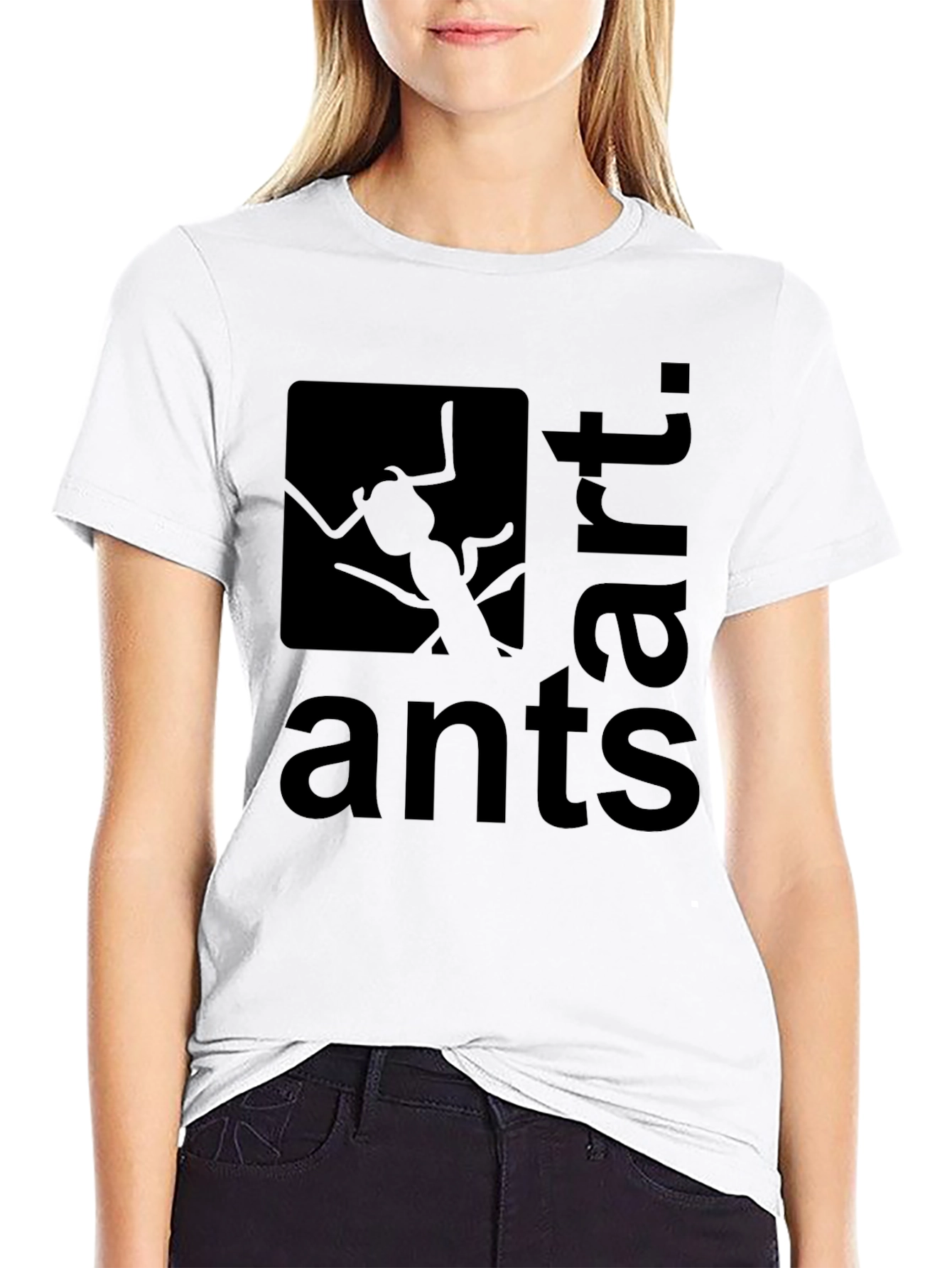 Black Art Ants Black Graphic Tee view 9