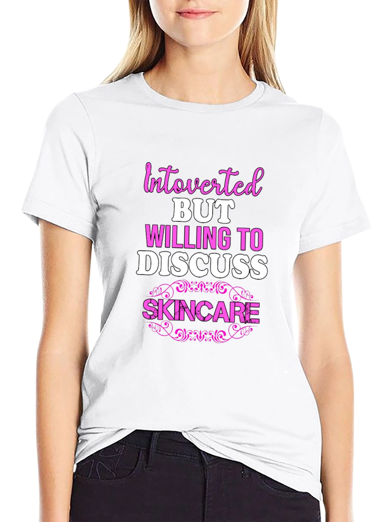 Black Introverted Skincare T-Shirt view 9