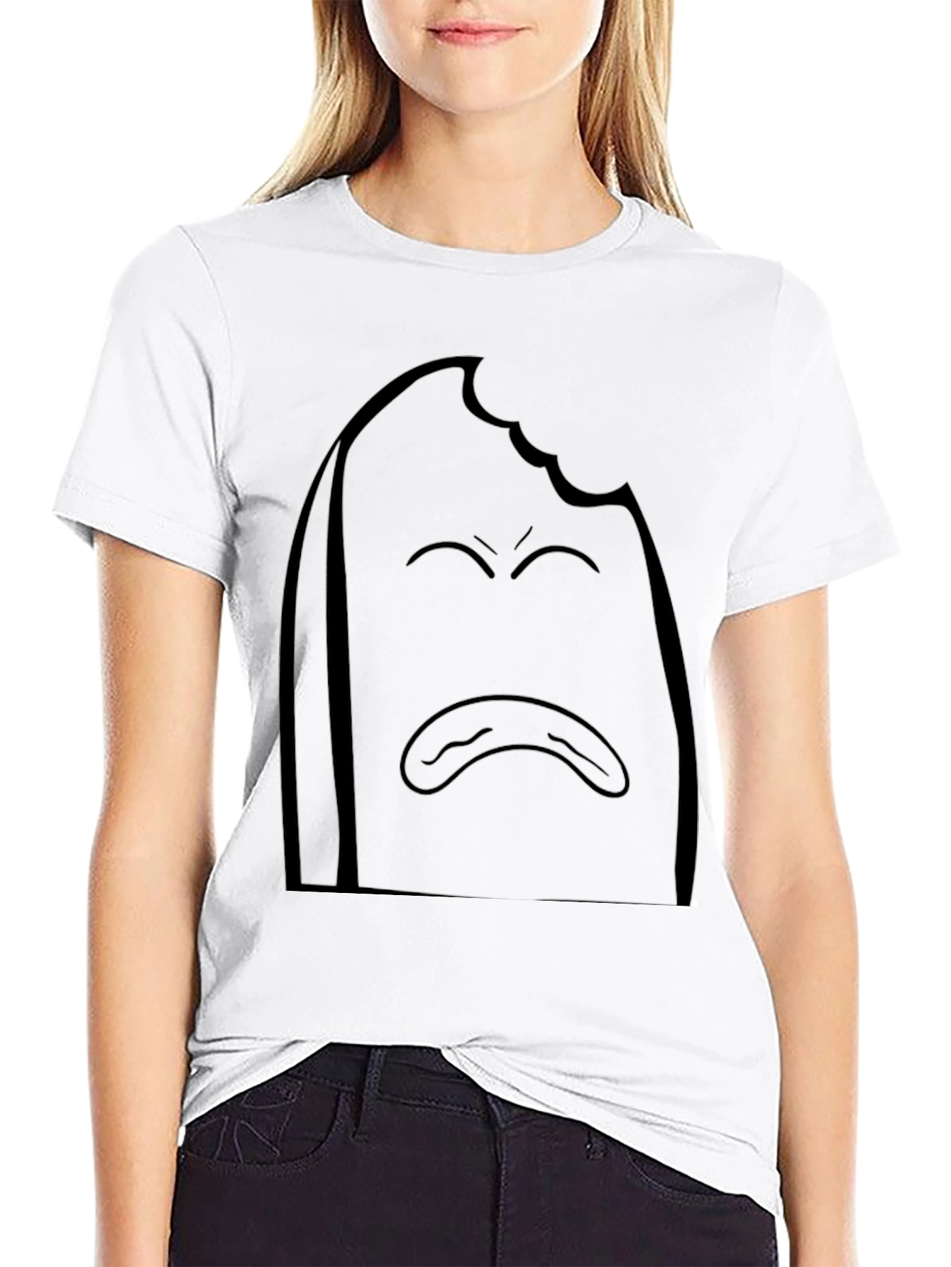 Black Sad Toast Graphic T-Shirt - Comfort Fit view 9