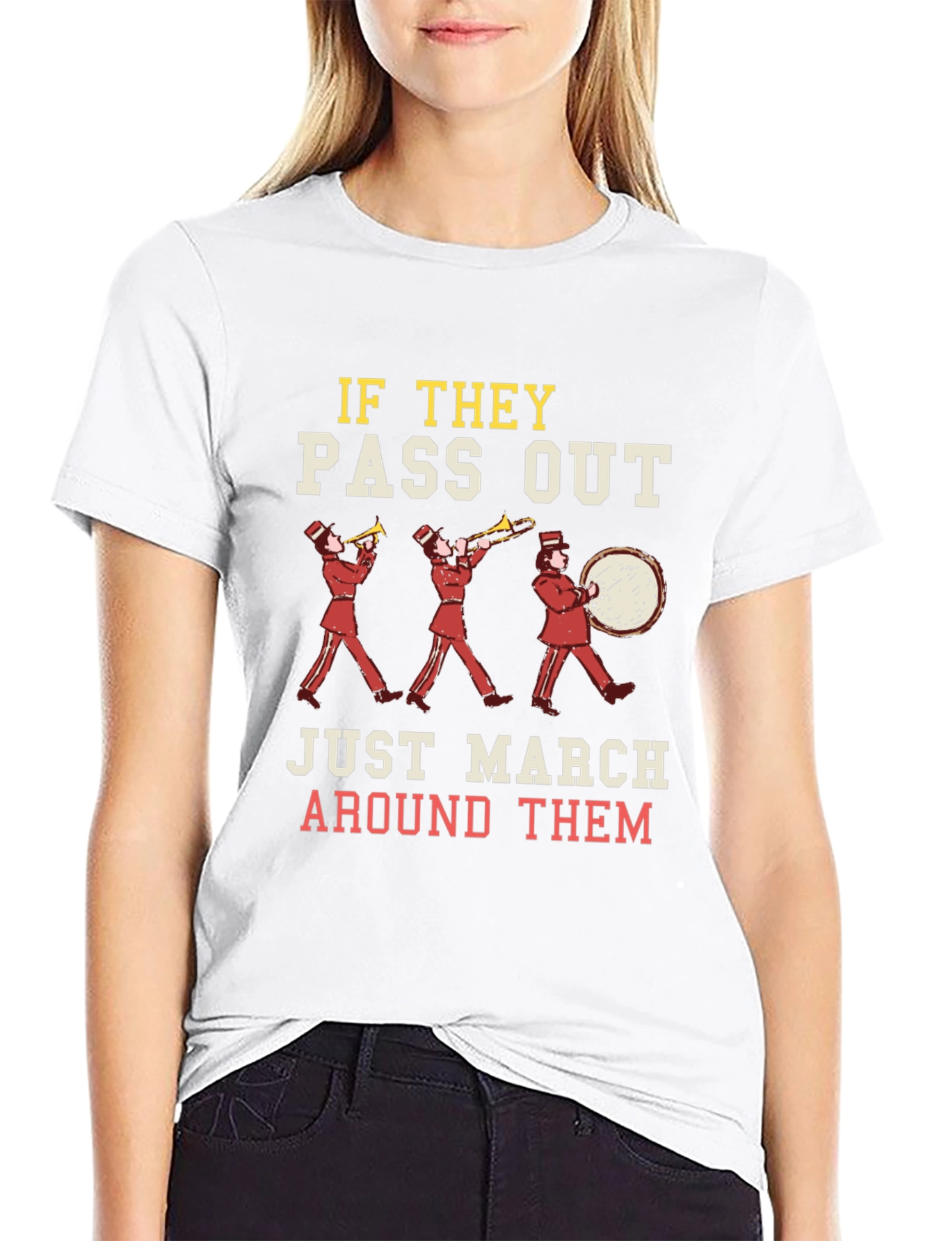 Black Marching Band Humor T-Shirt view 9