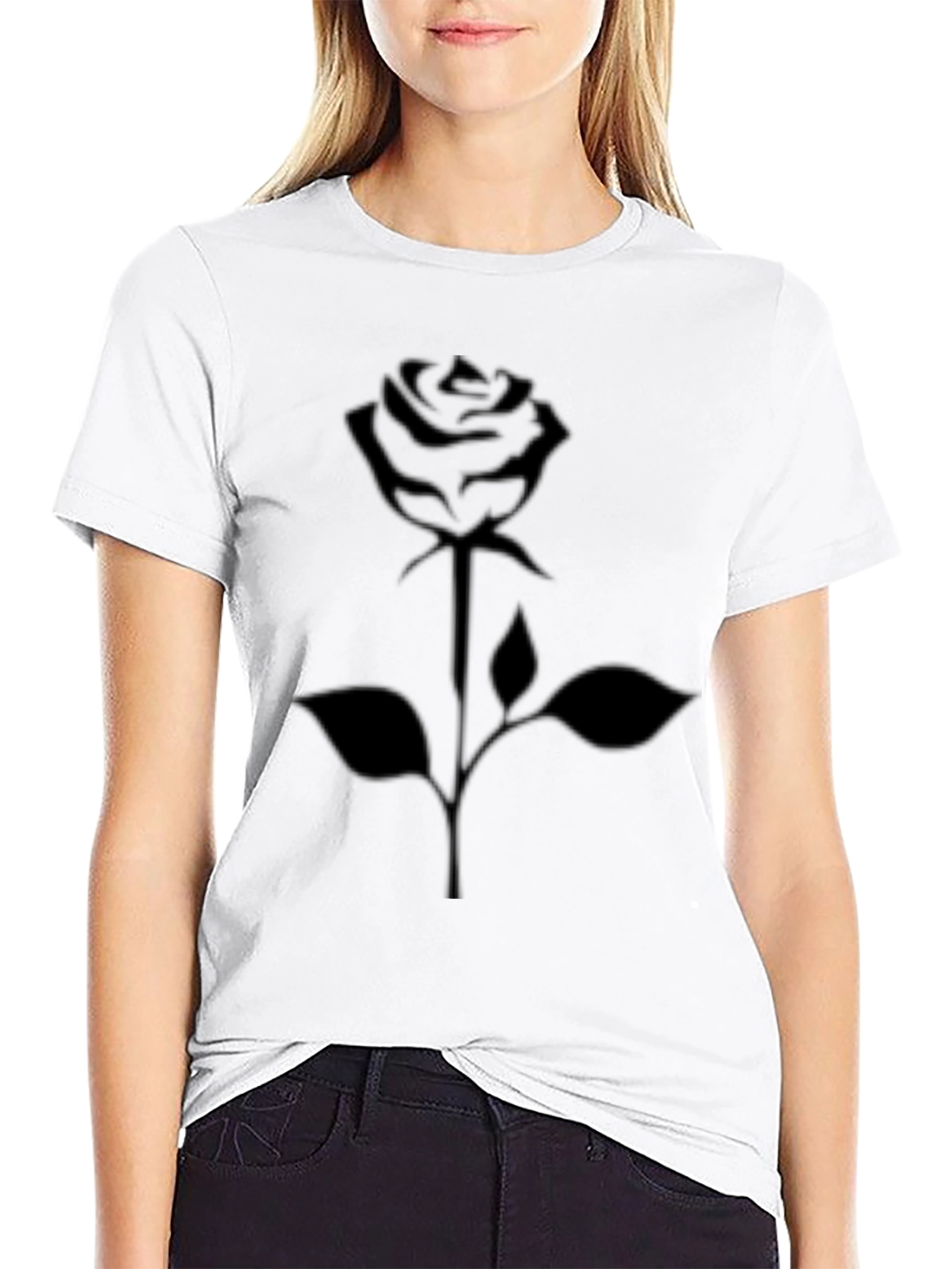 Black Black Rose Graphic Tee - Men's Casual Style view 9