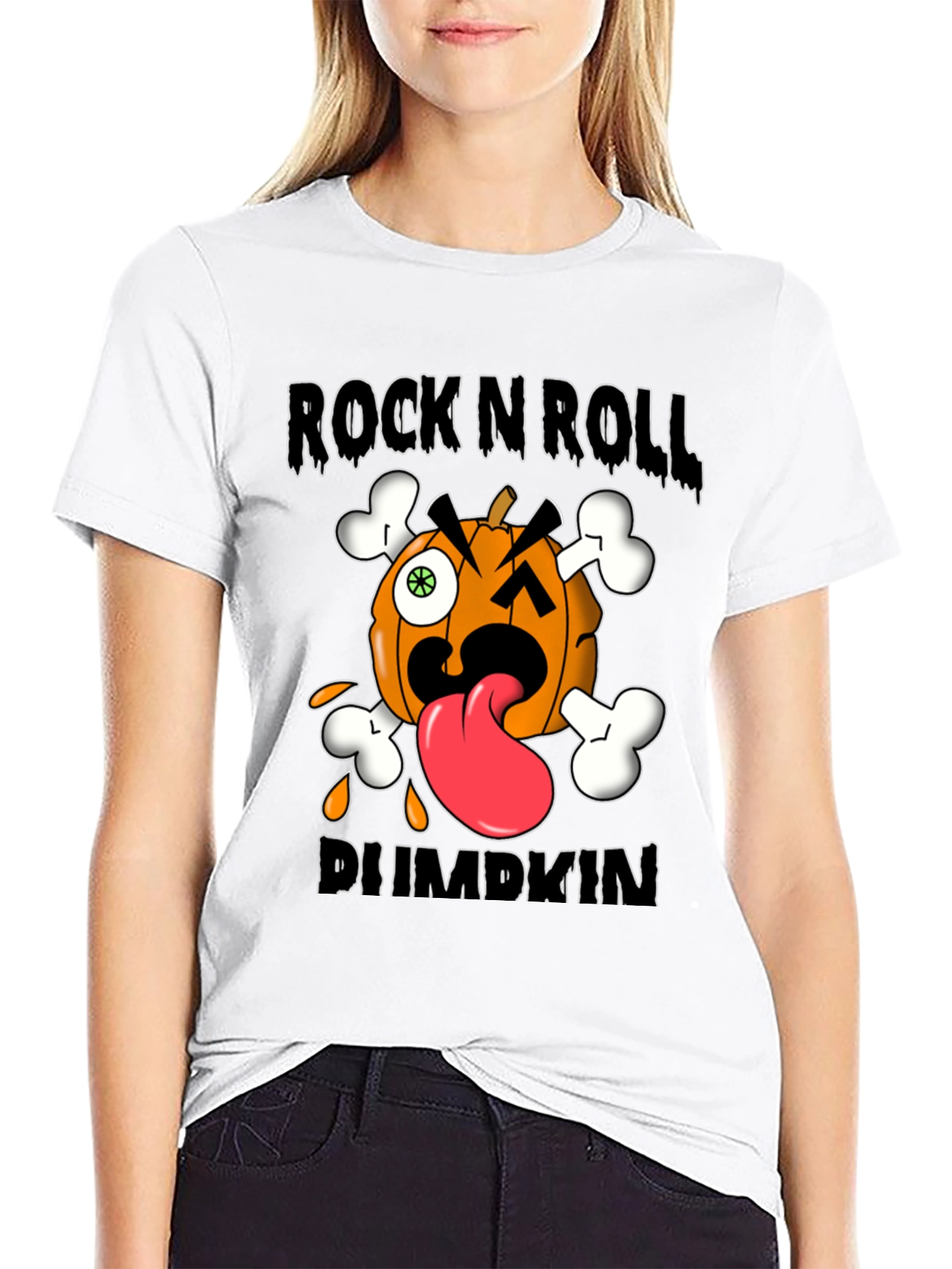 Black Rock N Roll Pumpkin Graphic Tee view 9