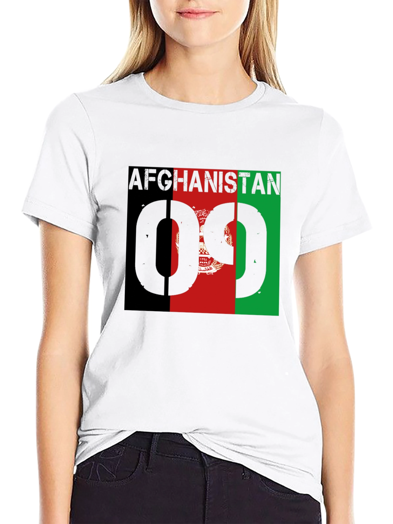Black Afghanistan Flag T-Shirt view 9
