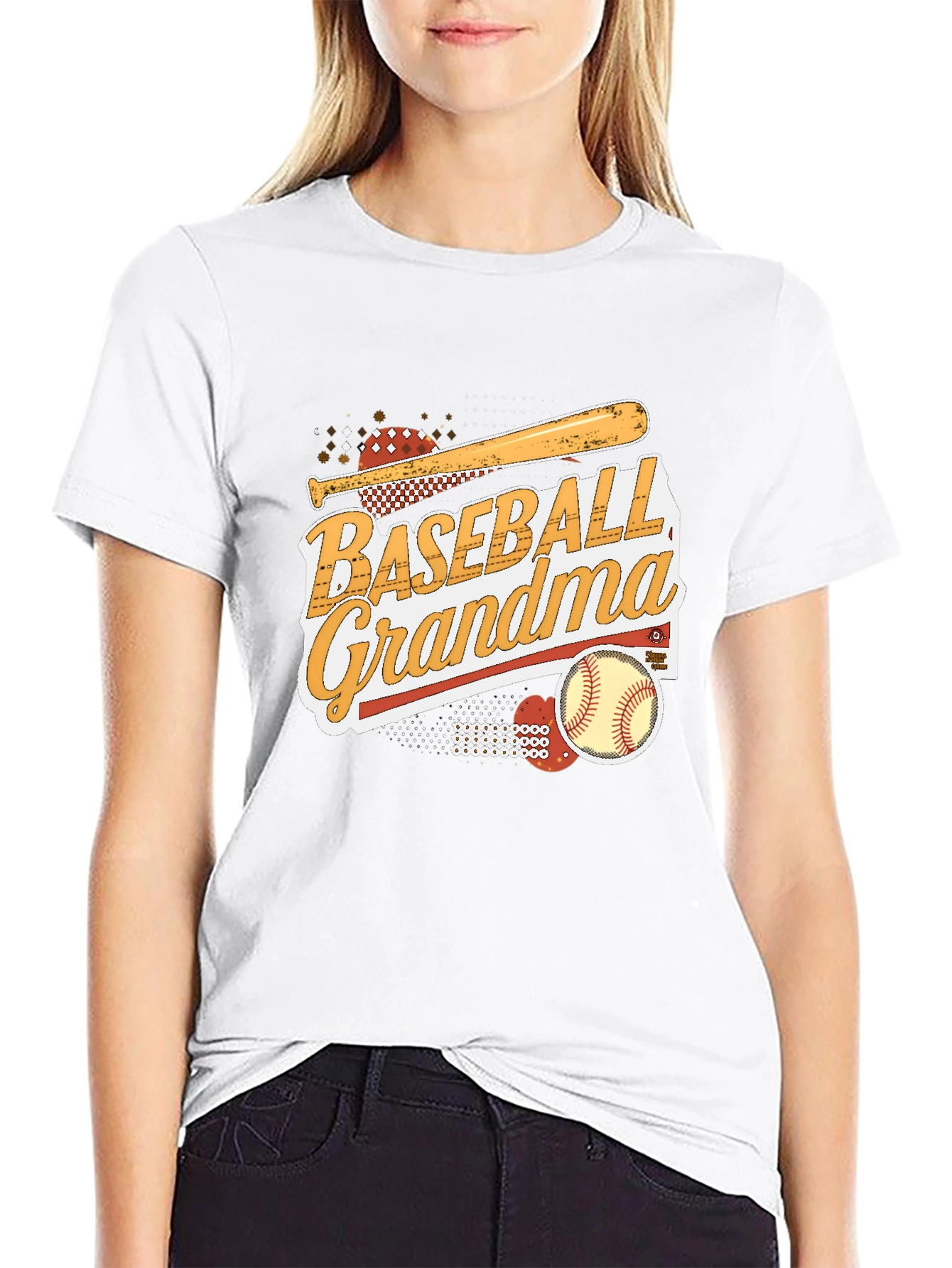 Black Baseball Grandma T-Shirt, Baseball Lover Tee view 9