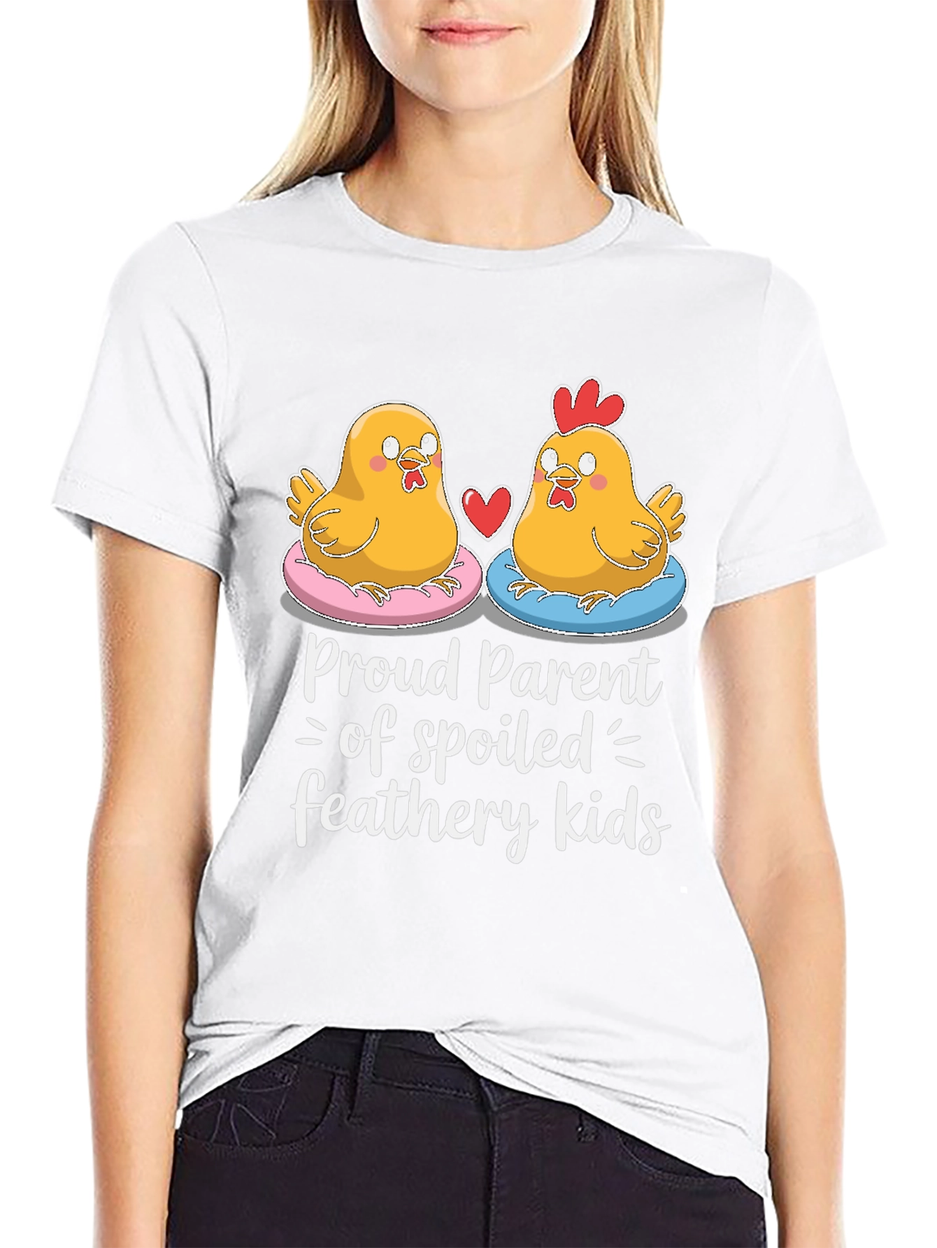 Black Proud Parent Chicken Graphic Tee view 9