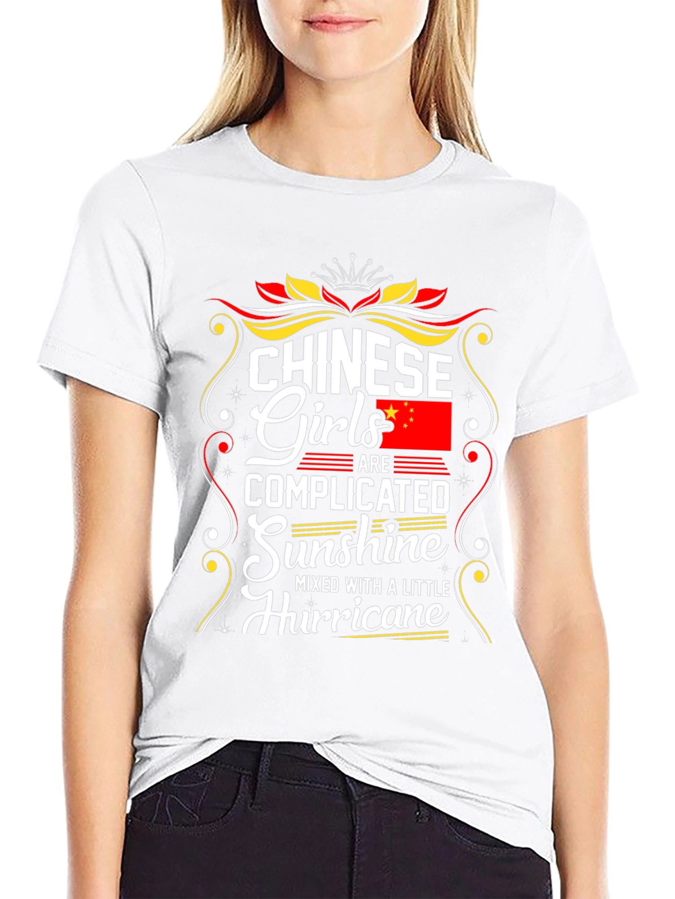 Black Chinese Girls Complicated Sunshine T-Shirt view 9