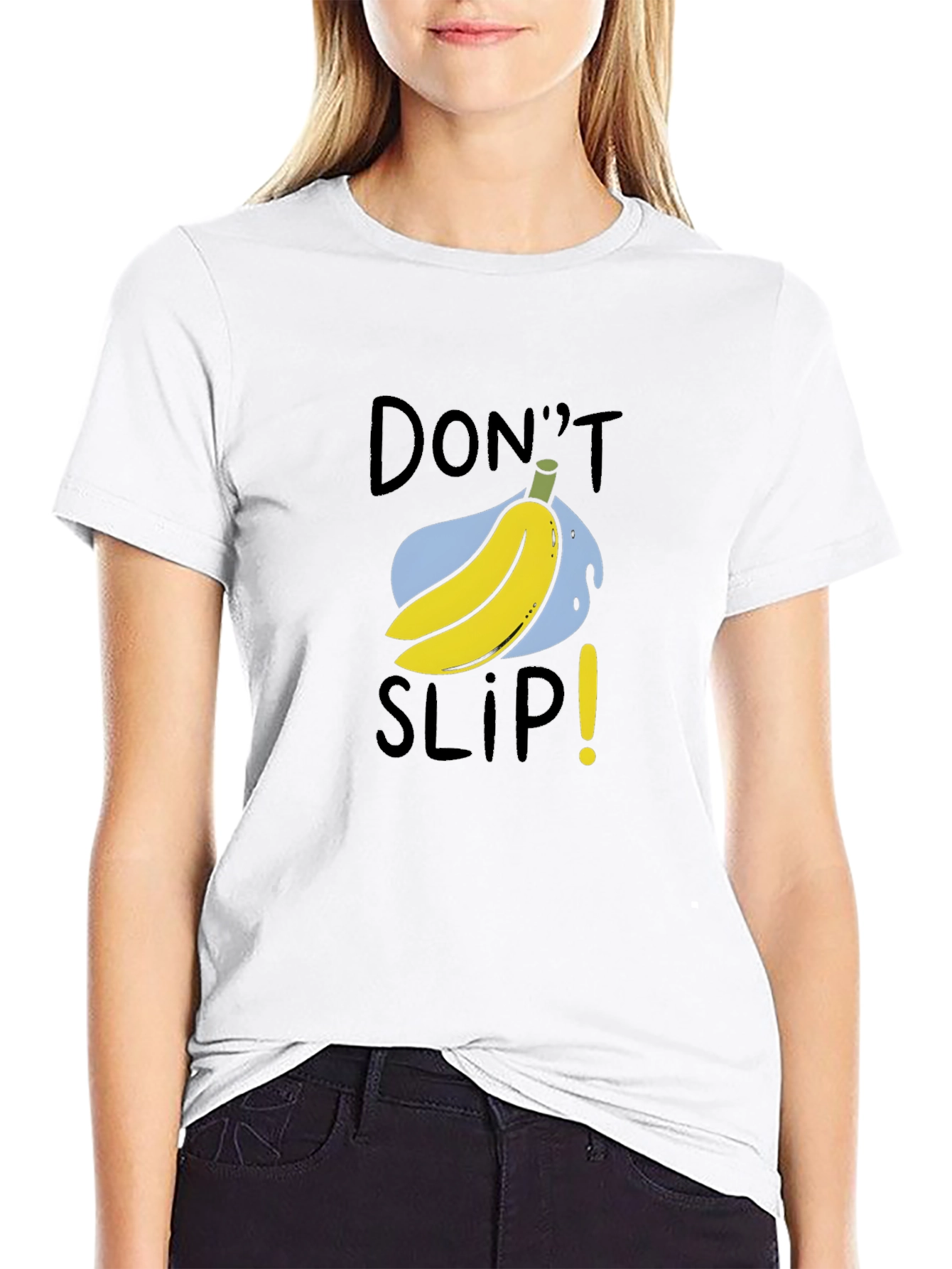 Black Don't Slip Banana Humor Tee view 9