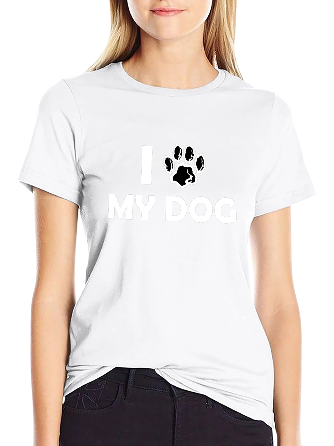 Black I Heart My Dog T-Shirt view 9