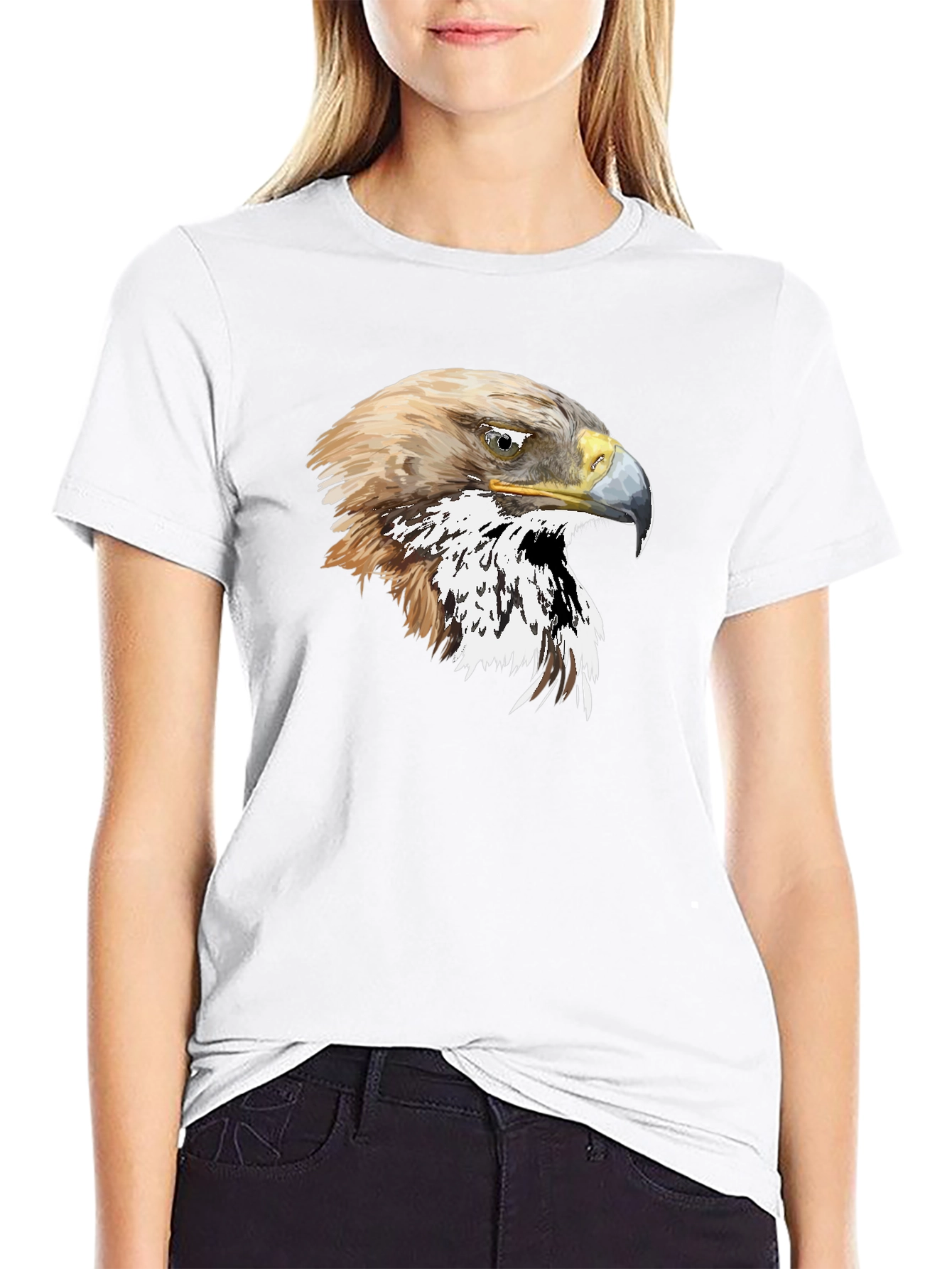 Black Eagle Graphic T-Shirt - Black Cotton Tee view 9