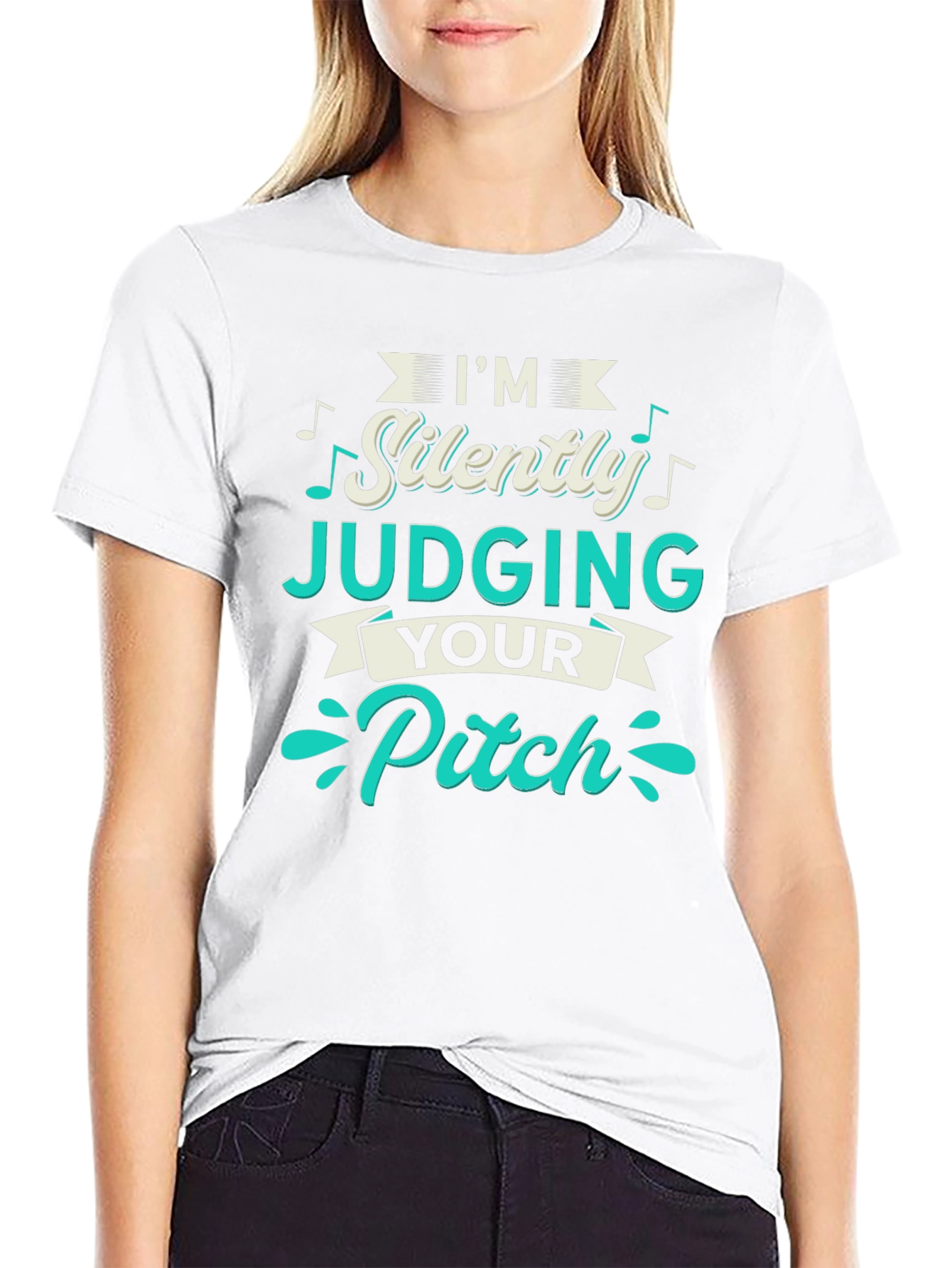 Black I'm Silently Judging Your Pitch T-Shirt view 9