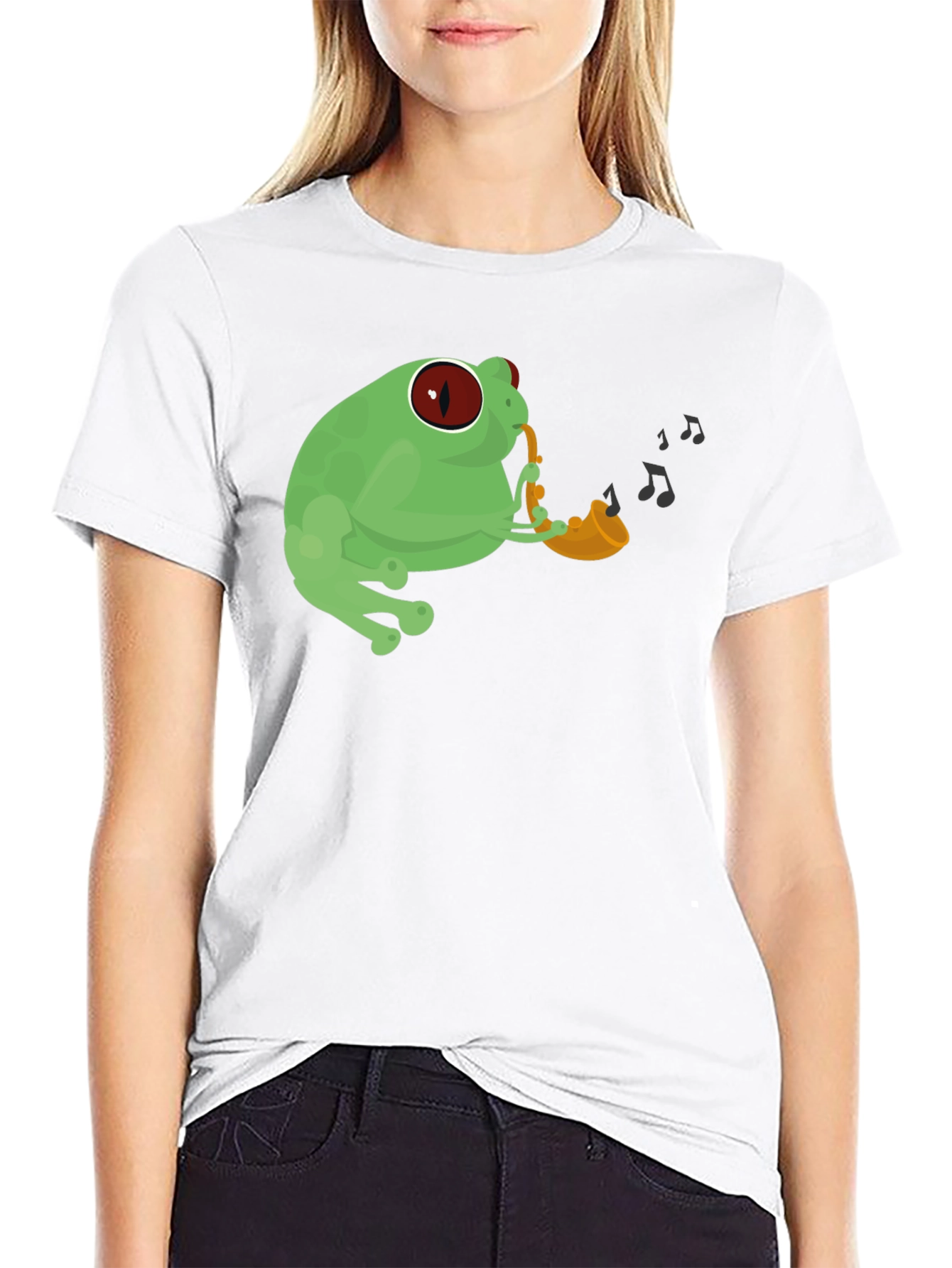 Black Frog Saxophone Graphic Tee view 9