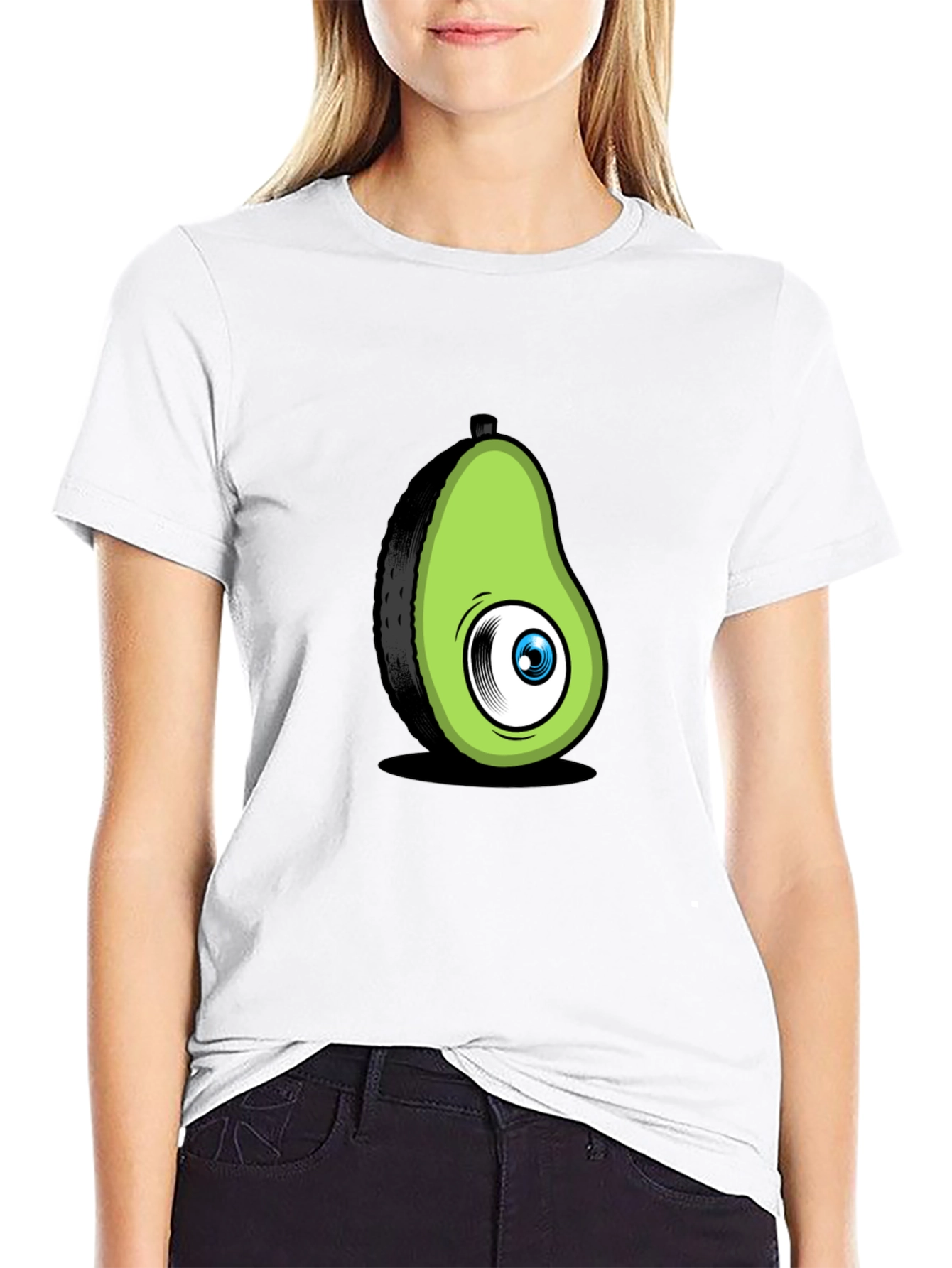 Black Avocado Eye Black T-Shirt Funny Graphic Tee view 9