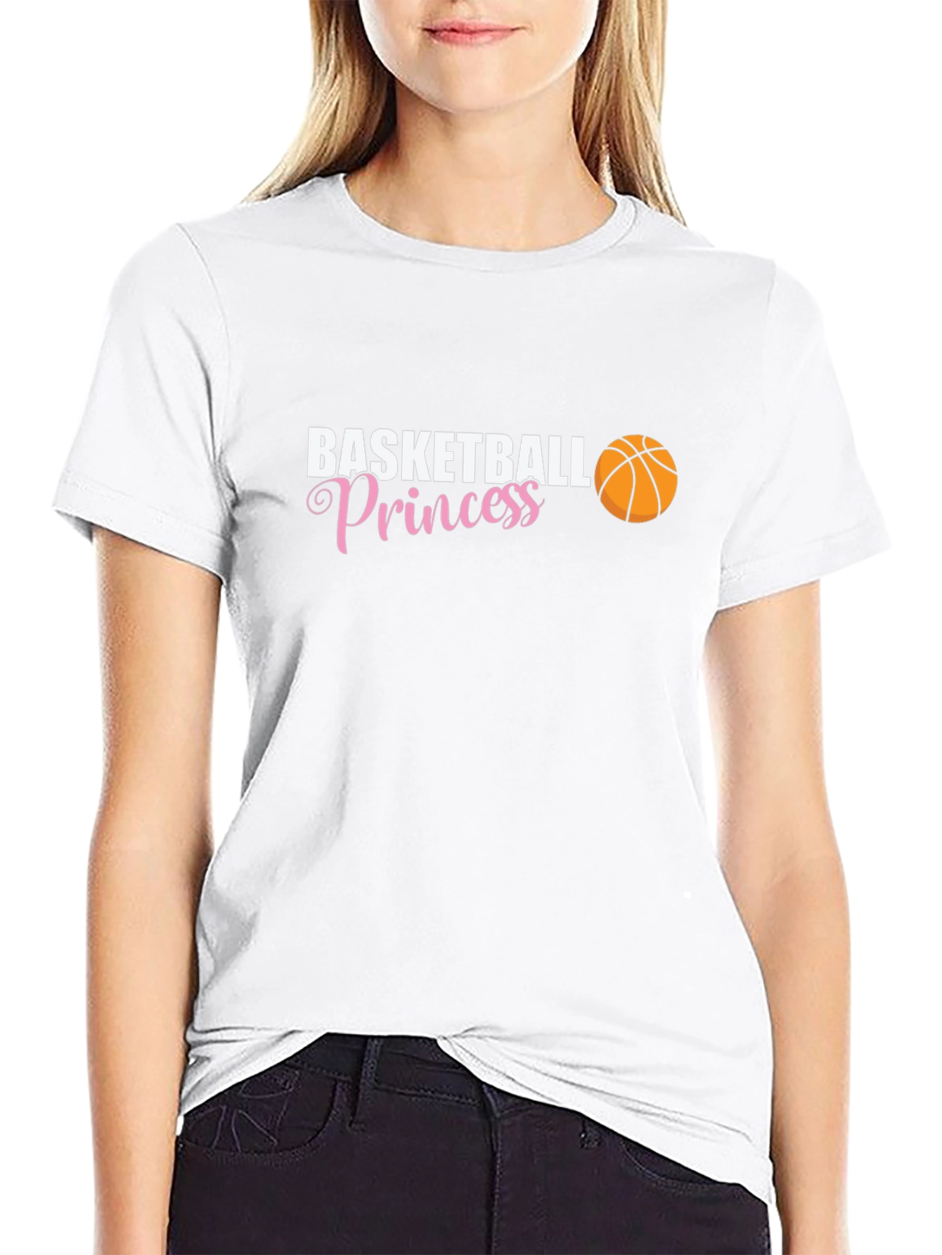 Black Basketball Princess Graphic Tee view 9
