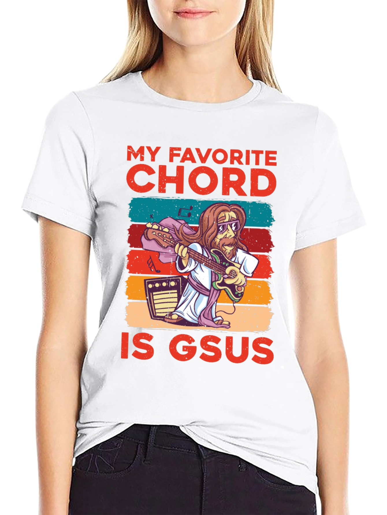 Black My Favorite Chord Is GSUS T-Shirt view 9
