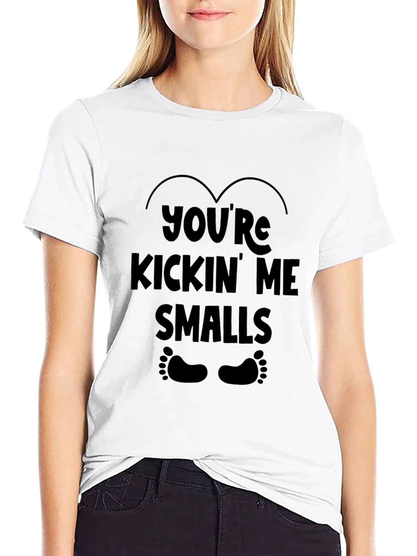 Black You're Kickin' Me Smalls Graphic Tee view 9