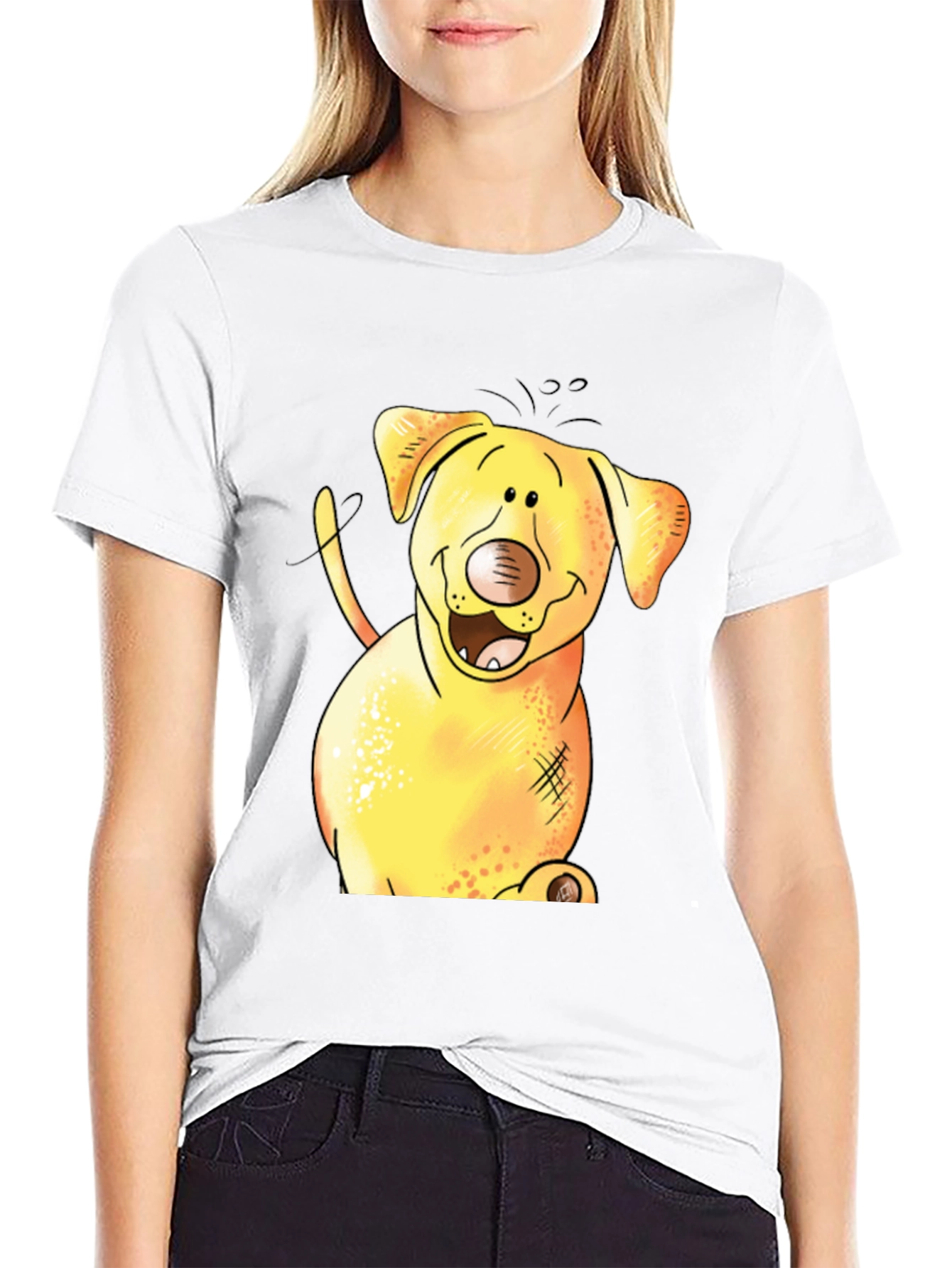 Black Funny Dog Graphic Tee - Black T-Shirt view 9