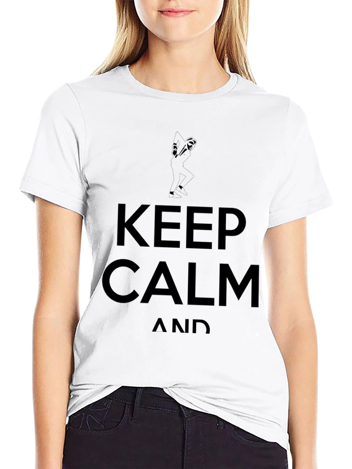 Black Keep Calm T-Shirt - Black Graphic Tee view 9