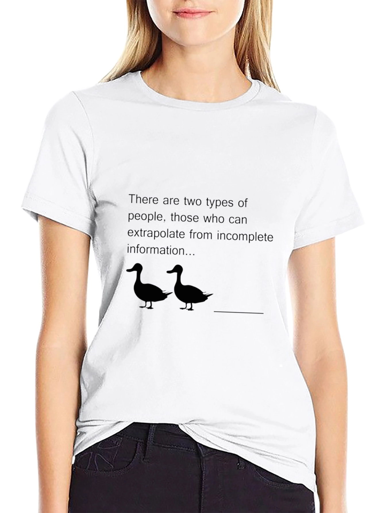 Black Extrapolation Humor T-Shirt view 9