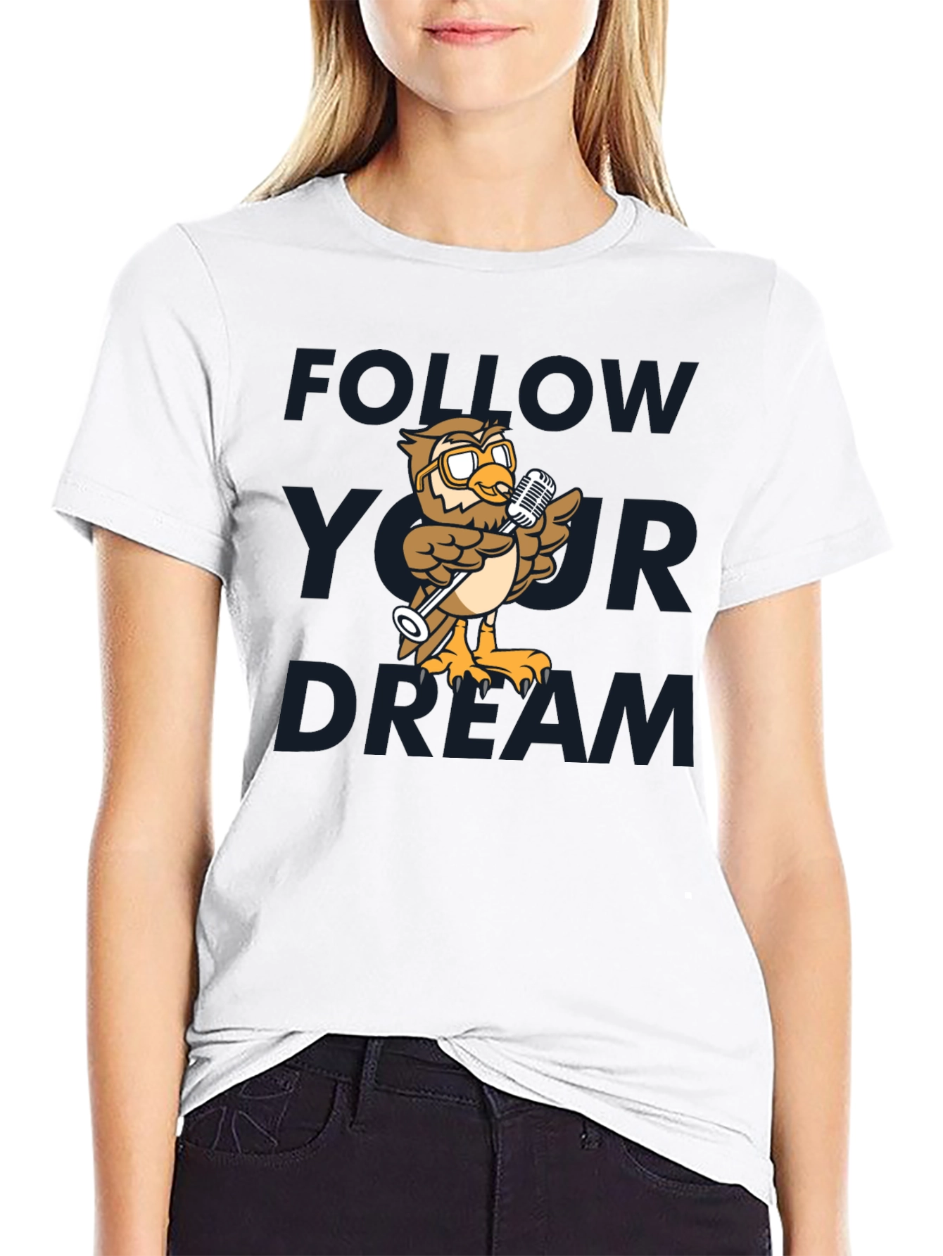 Black Follow Your Dream Owl T-Shirt view 9