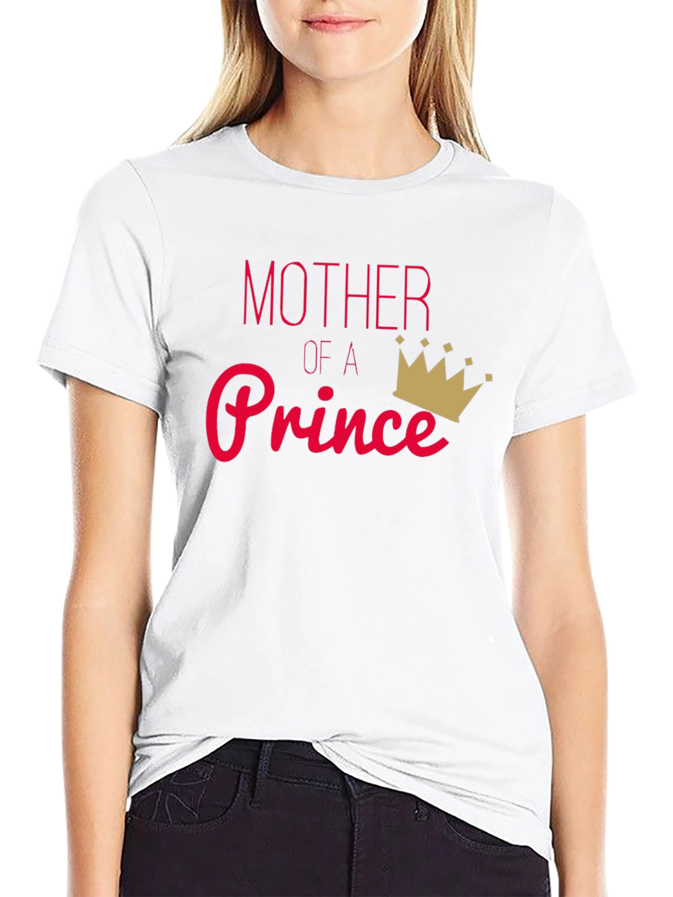 Black Mother of a Prince Graphic T-Shirt view 9