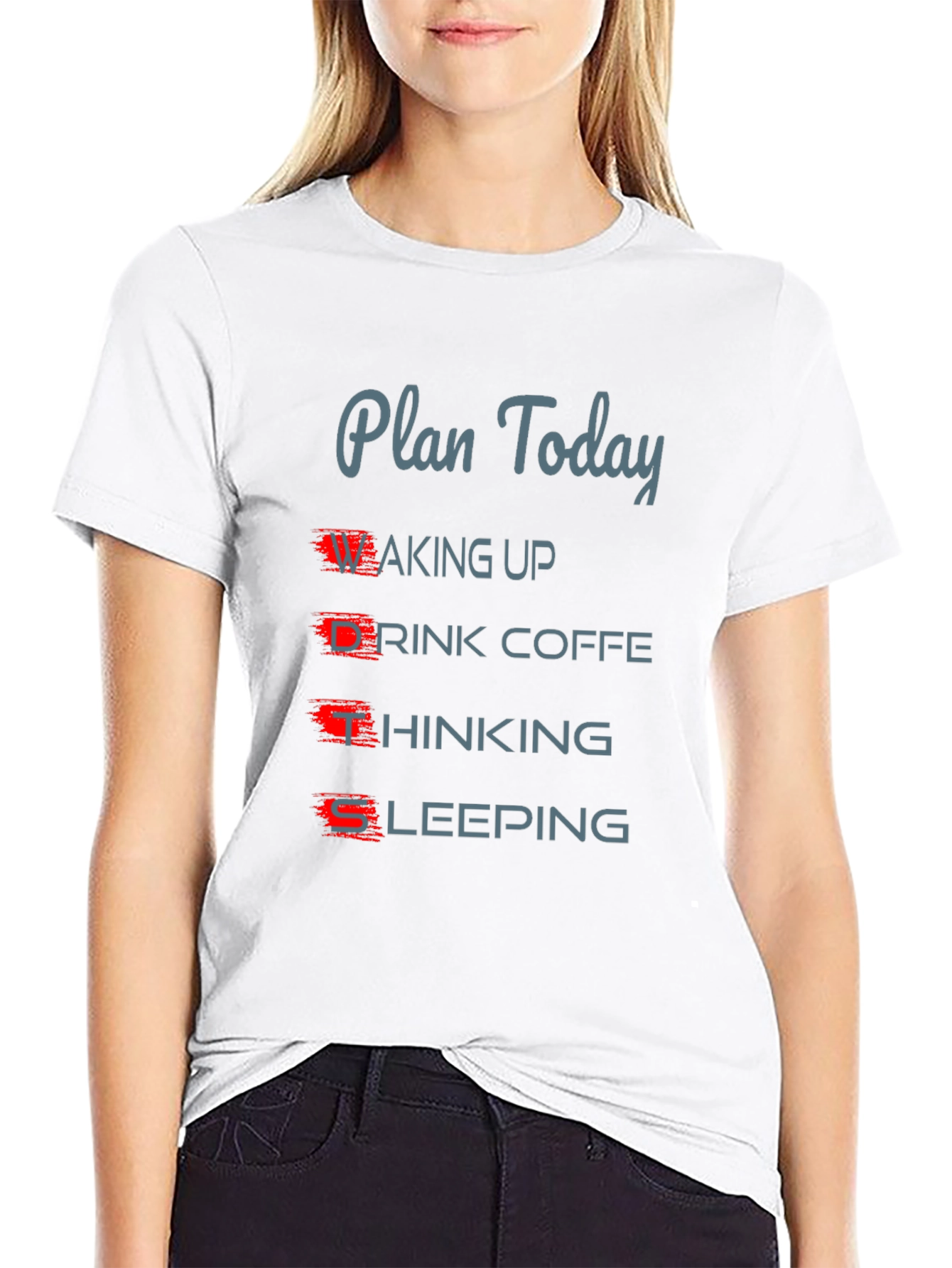 Black Plan Today Funny Graphic T-Shirt view 9