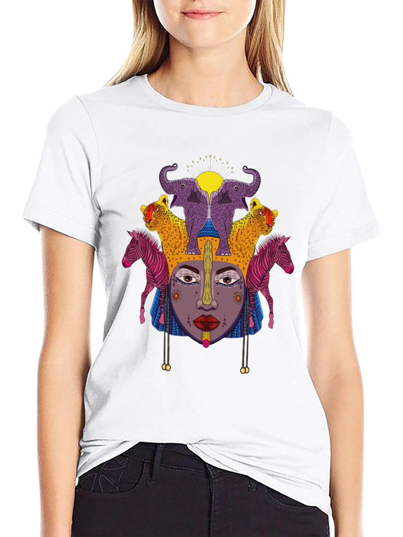 Black African Queen Graphic T-Shirt view 9