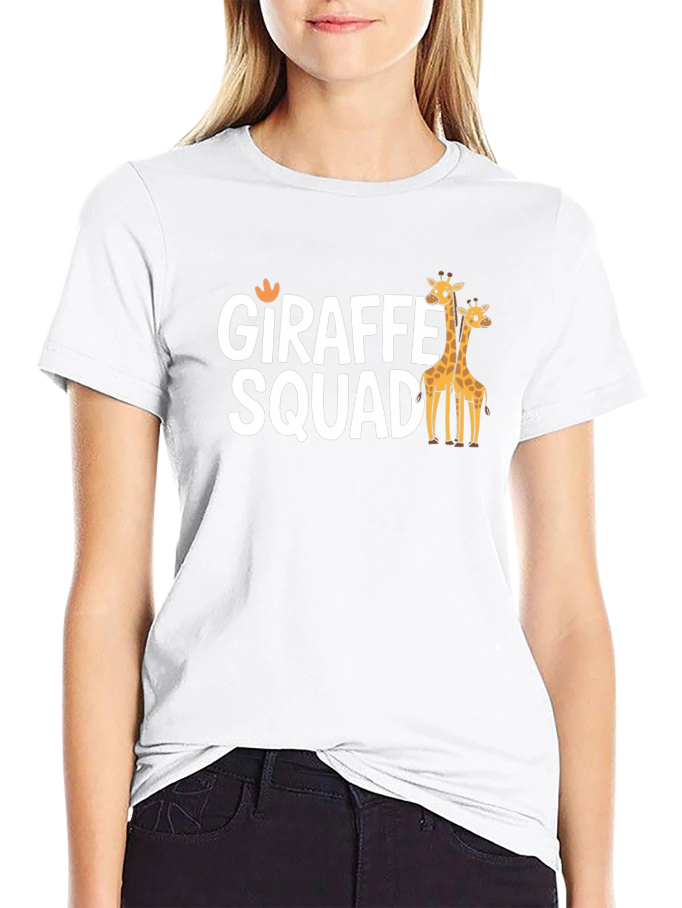 Black Giraffe Squad T-Shirt - Funny Animal Tee view 9