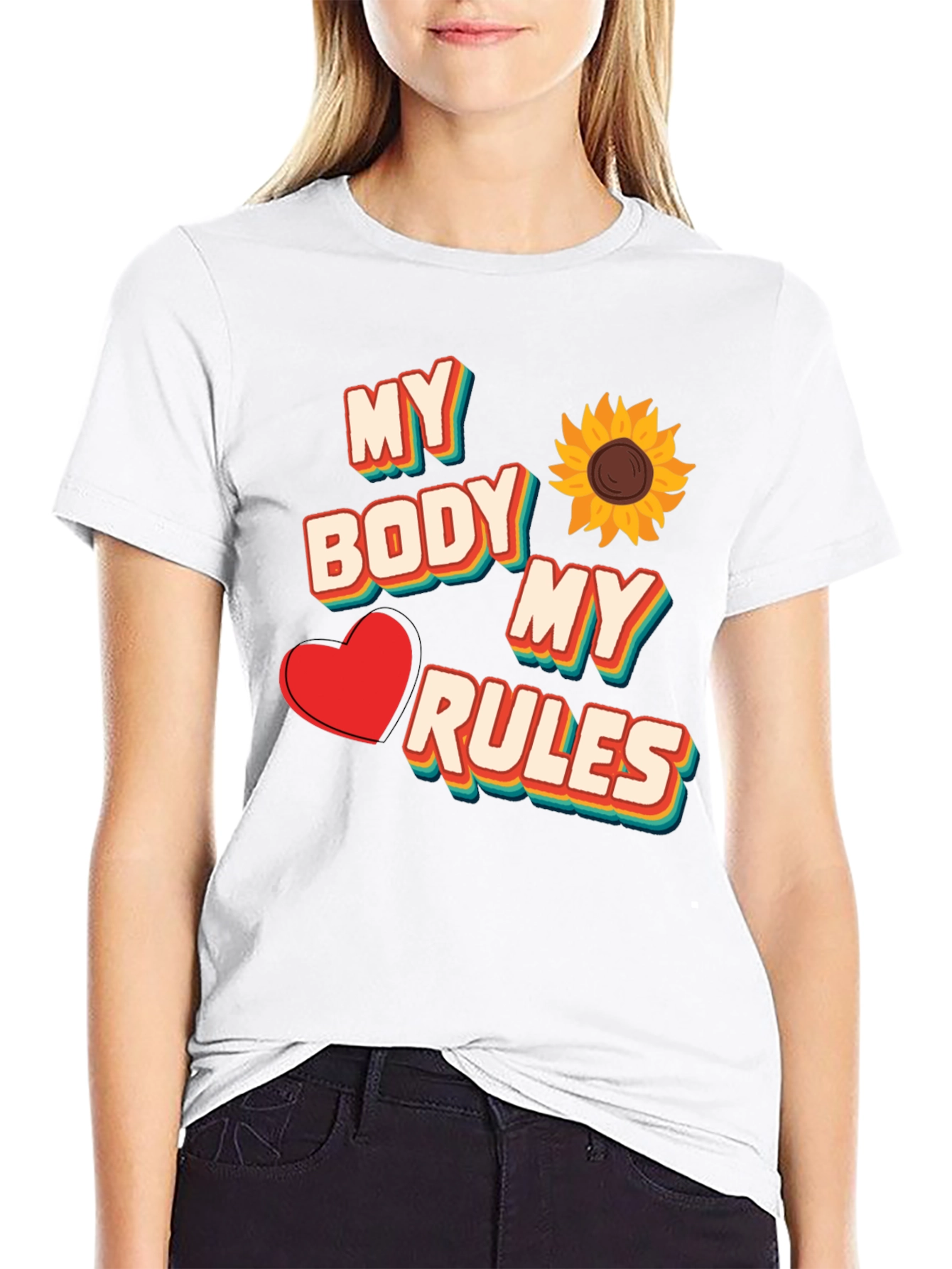 Black My Body My Rules Graphic Tee view 9