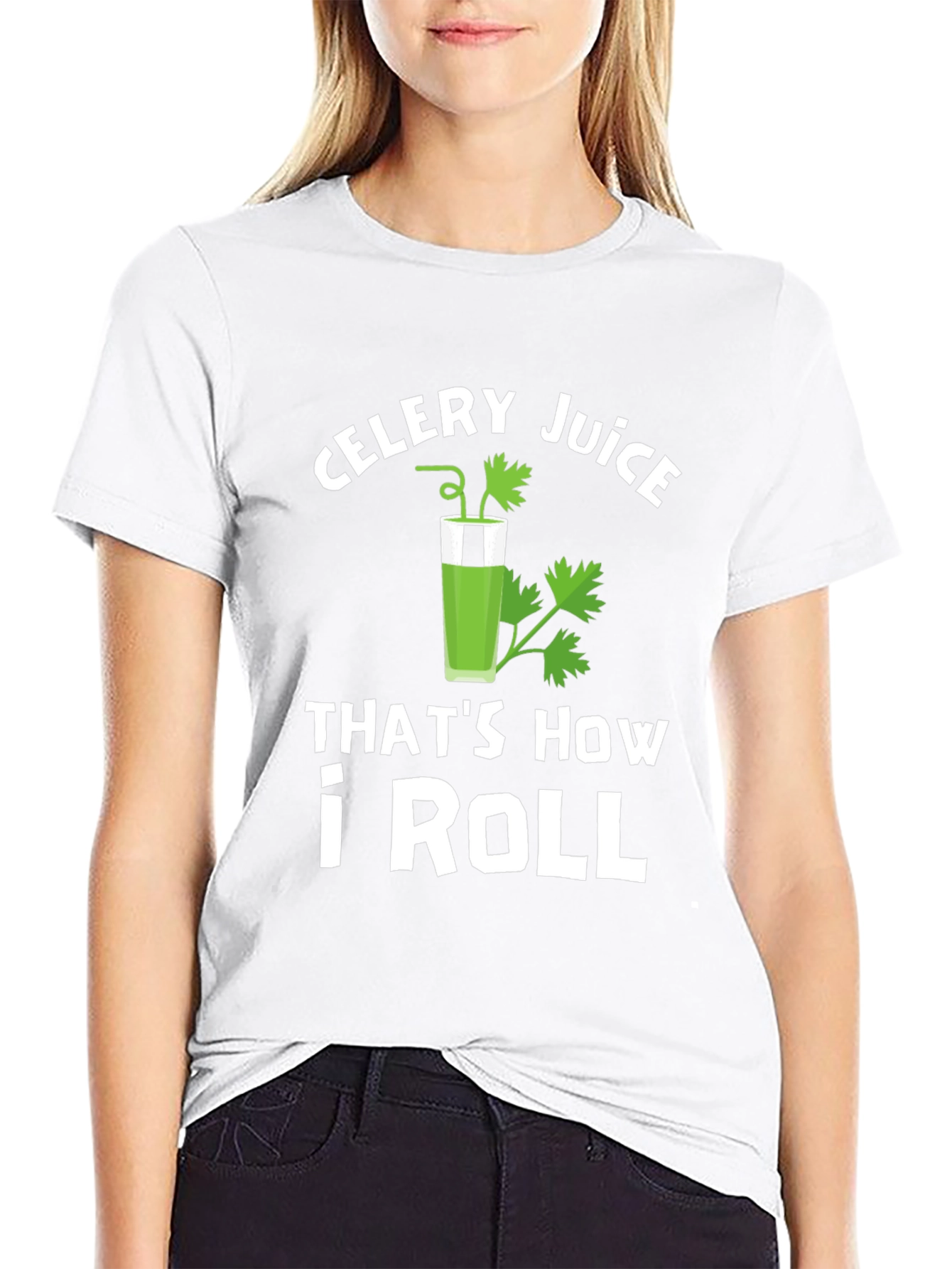 Black Celery Juice That's How I Roll T-Shirt view 9