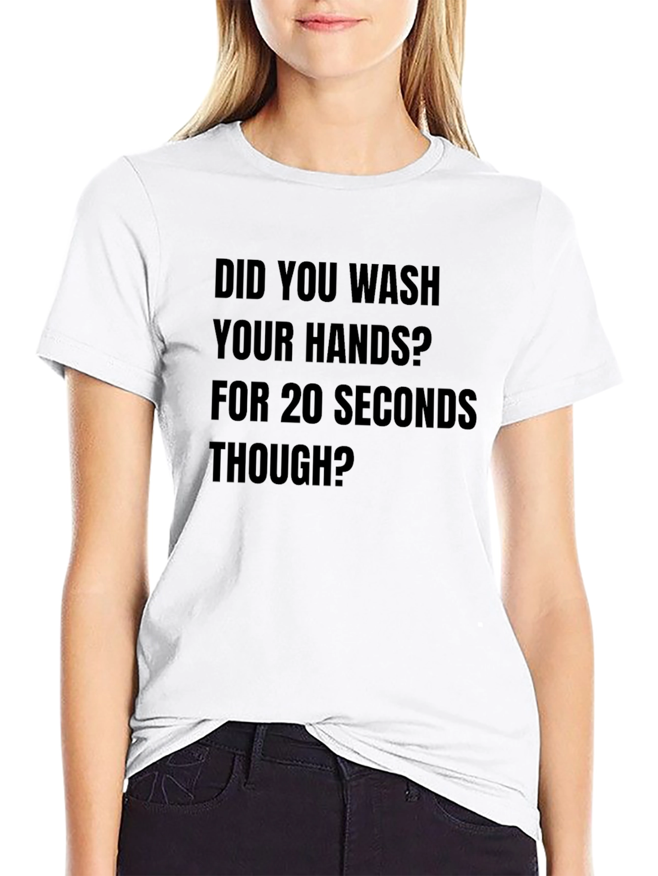 Black Wash Your Hands Tee - 20 Seconds view 9