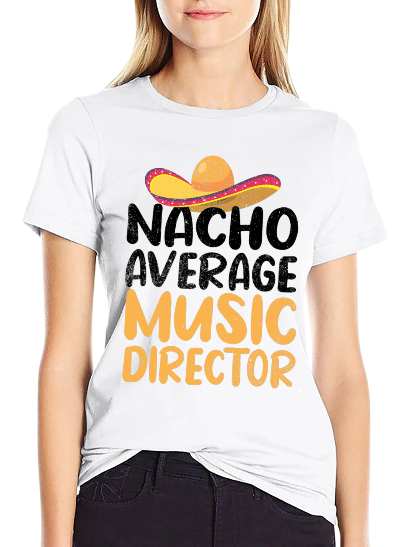 Black Nacho Average Music Director T-Shirt view 9