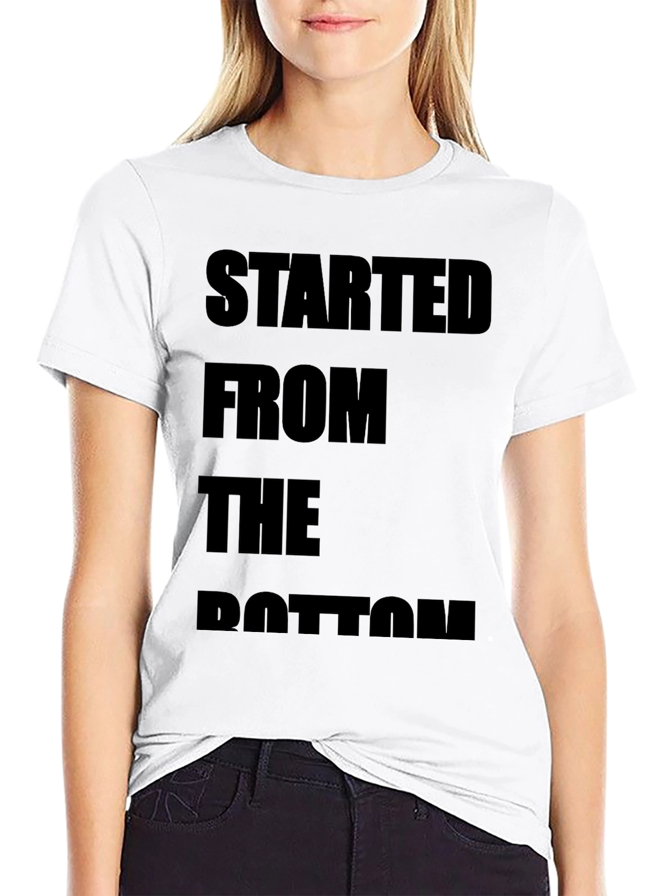 Black Started From The Bottom Black T-Shirt view 9