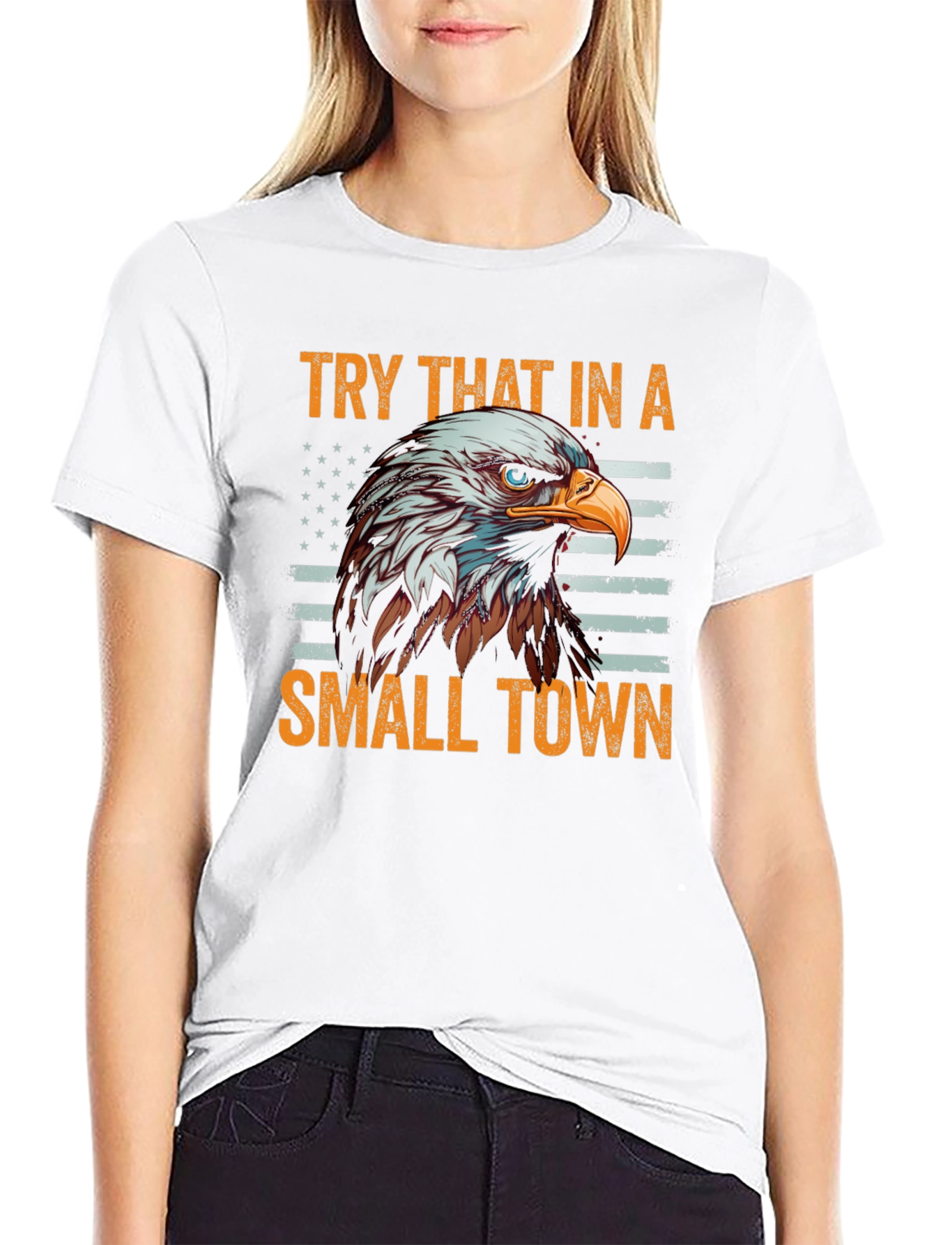 Black Patriotic Eagle Graphic Tee - Small Town Pride view 9