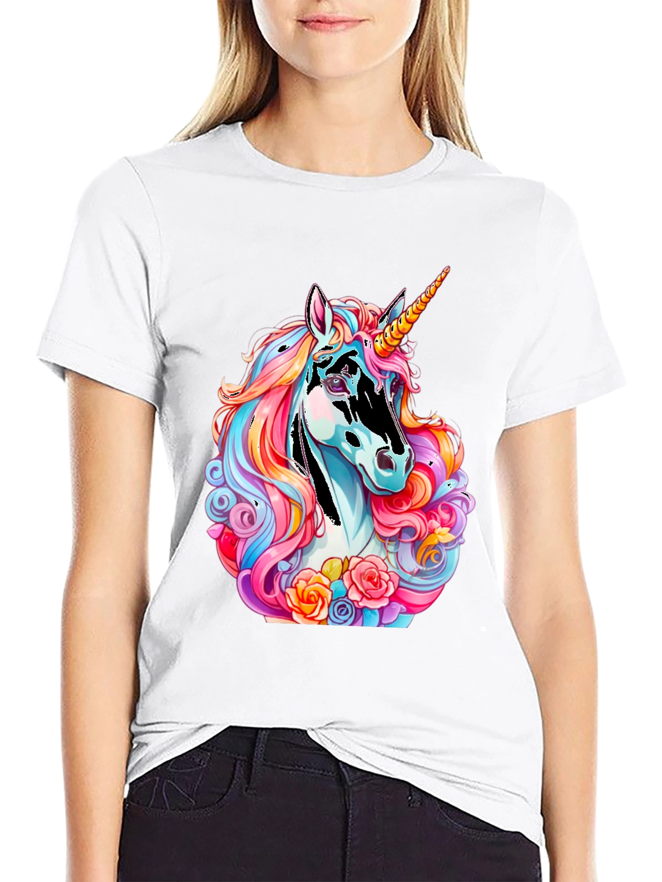 Black Unicorn Graphic T-Shirt view 9