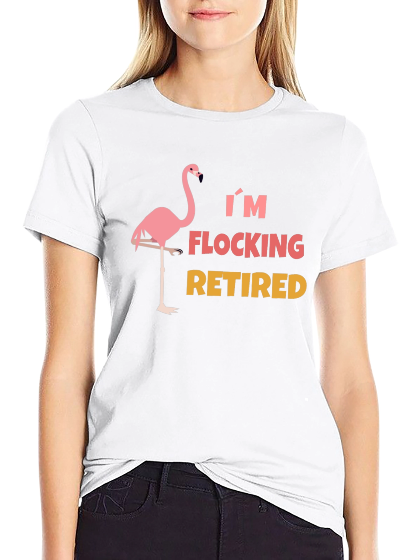 Black I'm Flocking Retired T-Shirt view 9